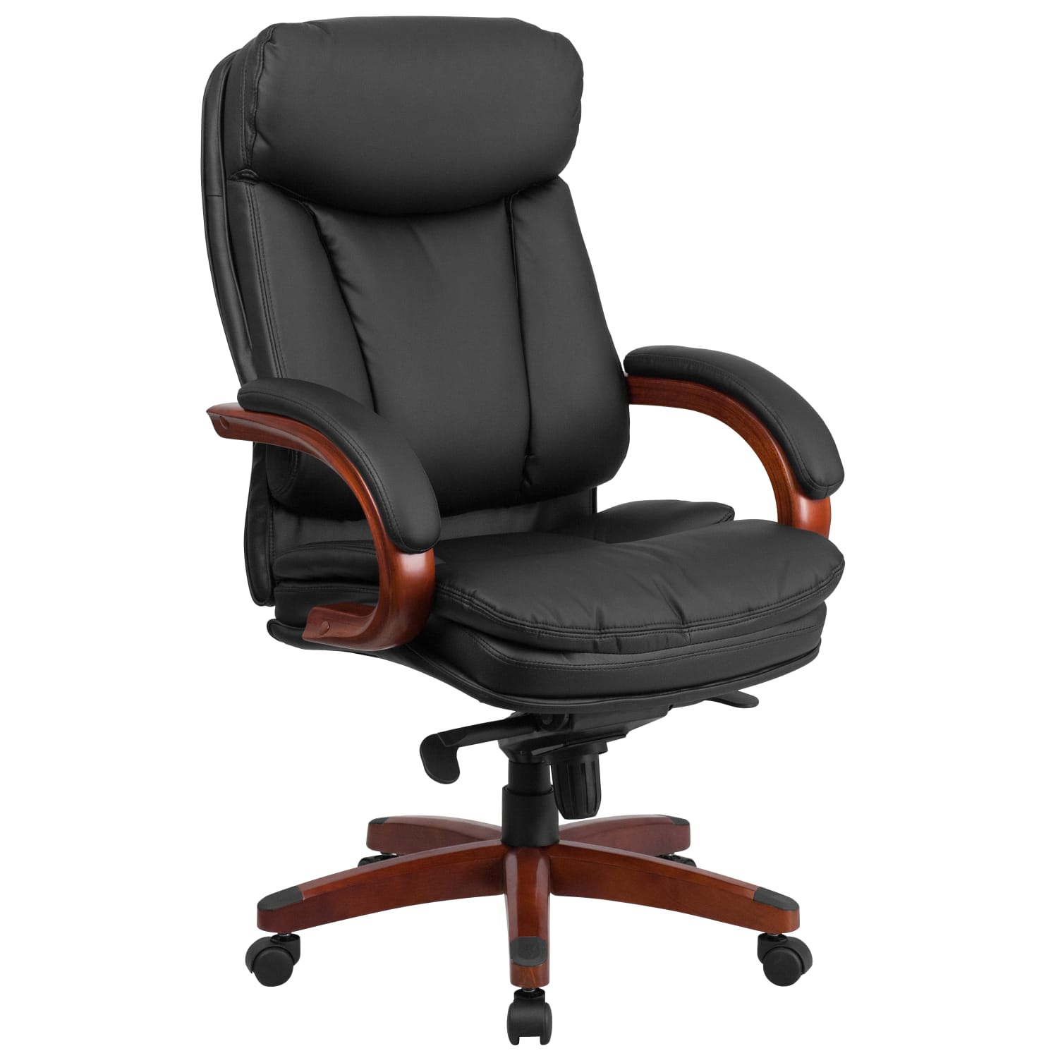 Flash Furniture Ergonomic LeatherSoft High-Back Executive Office Chair, Black, BT90171HS - Image 3