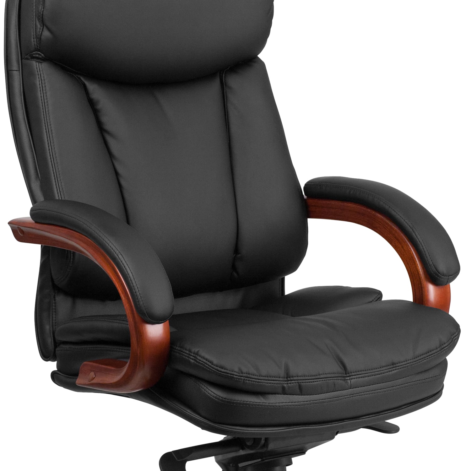 Flash Furniture Ergonomic LeatherSoft High-Back Executive Office Chair, Black, BT90171HS - Image 9