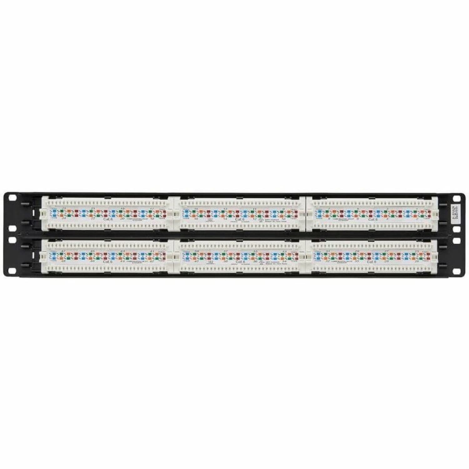 Eaton Tripp Lite Series 48-Port Cat6 Cat5 Patch Panel Rackmount 110 Punch Down RJ45 Ethernet 1URM 568B - Patch panel - CAT 6 - 19in - 48 ports - Image 3
