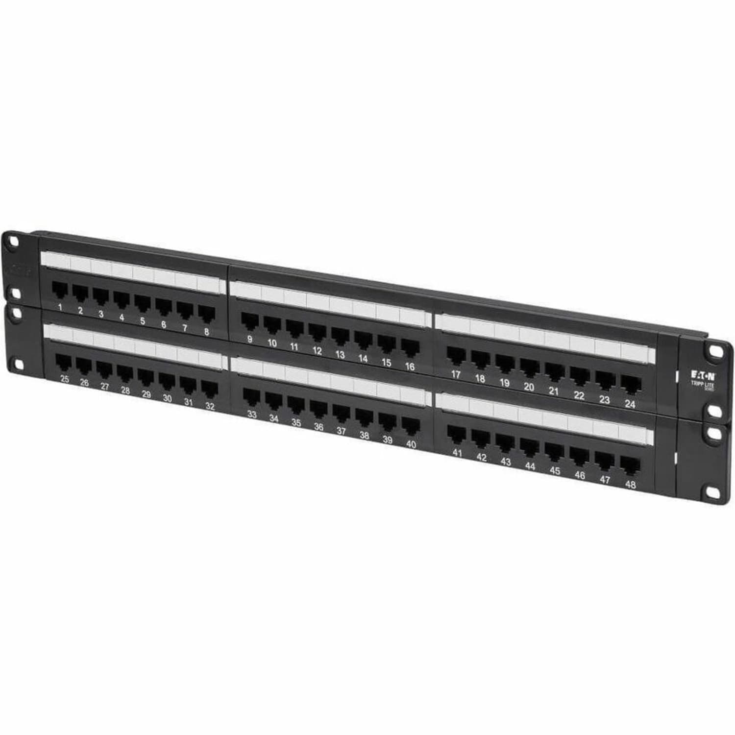 Eaton Tripp Lite Series 48-Port Cat6 Cat5 Patch Panel Rackmount 110 Punch Down RJ45 Ethernet 1URM 568B - Patch panel - CAT 6 - 19in - 48 ports - Image 4
