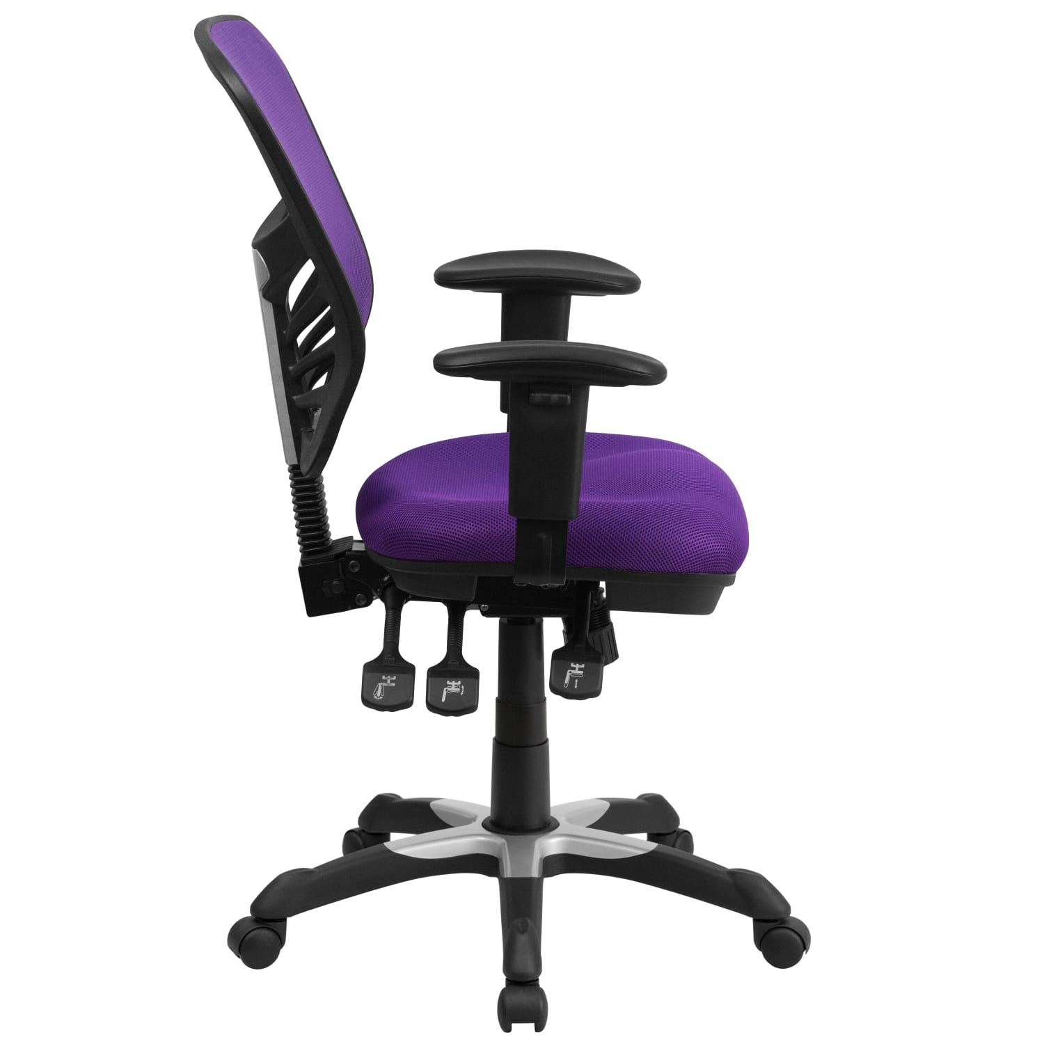 Flash Furniture Ergonomic Mesh Mid Back Swivel Task Chair PurpleBlack PopularChairscom