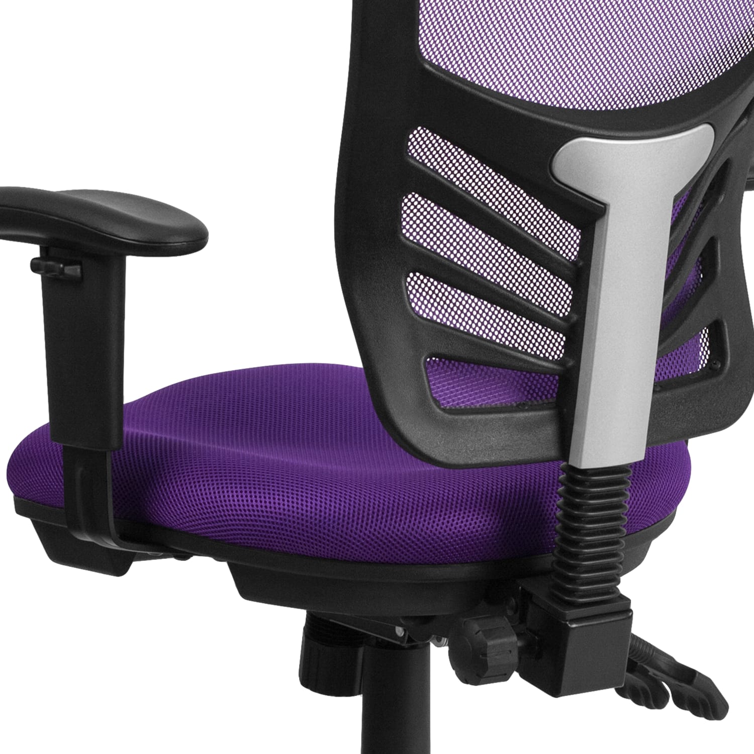 Flash Furniture Ergonomic Mesh Mid Back Swivel Task Chair PurpleBlack PopularChairscom