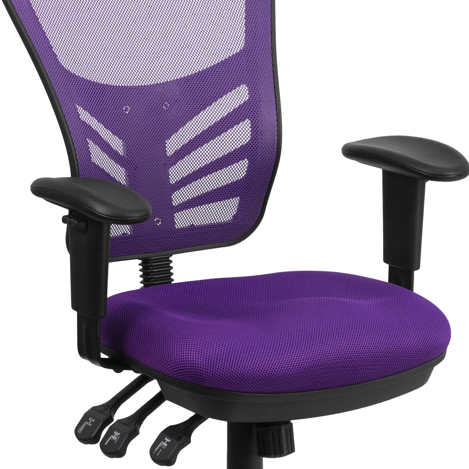 Flash Furniture Ergonomic Mesh Mid Back Swivel Task Chair PurpleBlack PopularChairscom