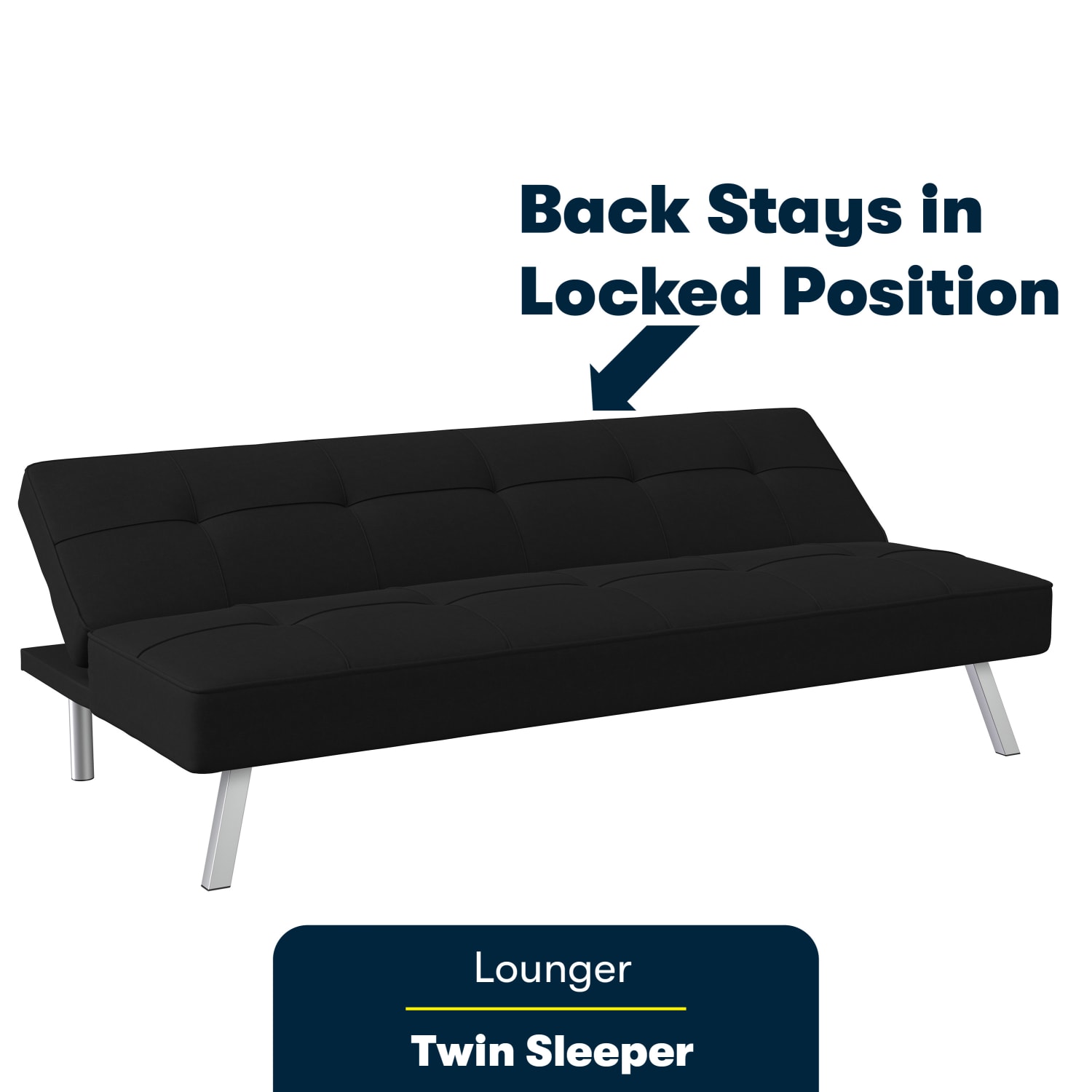 Lifestyle Solutions Serta Condor Convertible Sofa Black PopularChairscom Lifestyle Solutions Serta Condor Convertible Sofa Black PopularChairscom