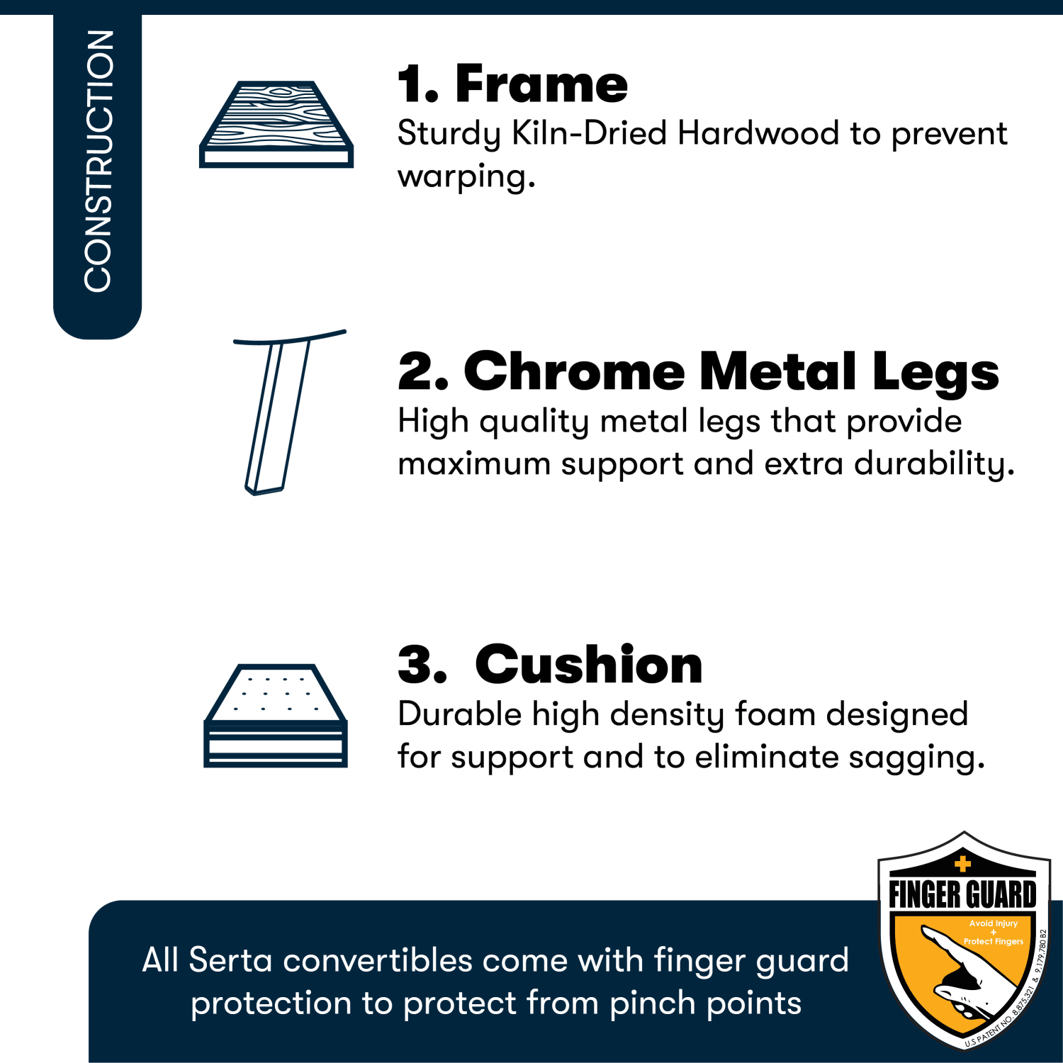 Lifestyle Solutions Serta Condor Convertible Sofa Black PopularChairscom Lifestyle Solutions Serta Condor Convertible Sofa Black PopularChairscom