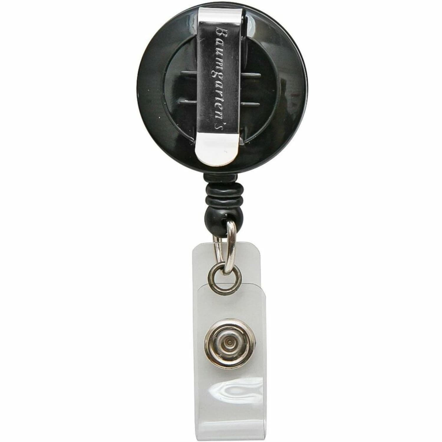 SICURIX Card Reel with Belt Clip - Plastic - 25 / Box - Black - Image 3
