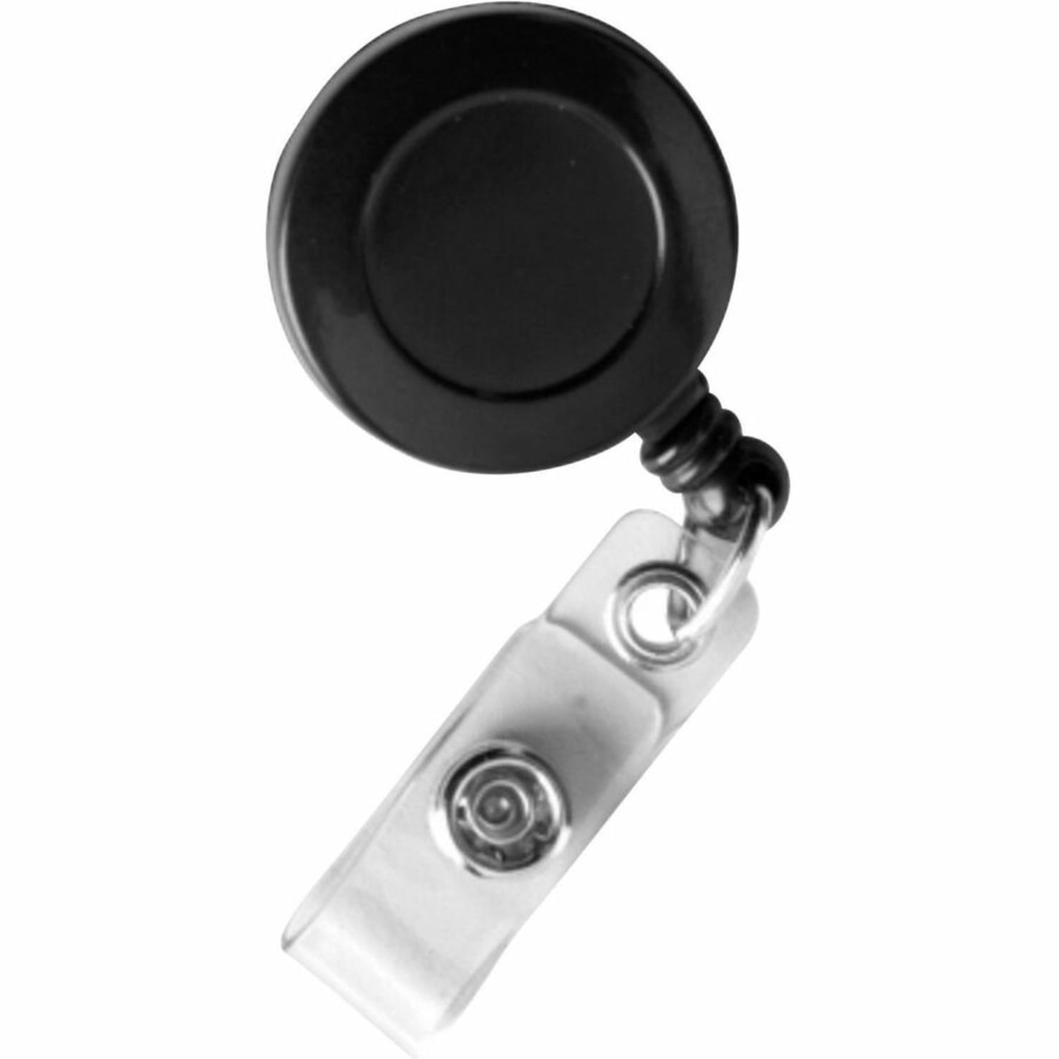 SICURIX Card Reel with Belt Clip - Plastic - 25 / Box - Black - Image 4