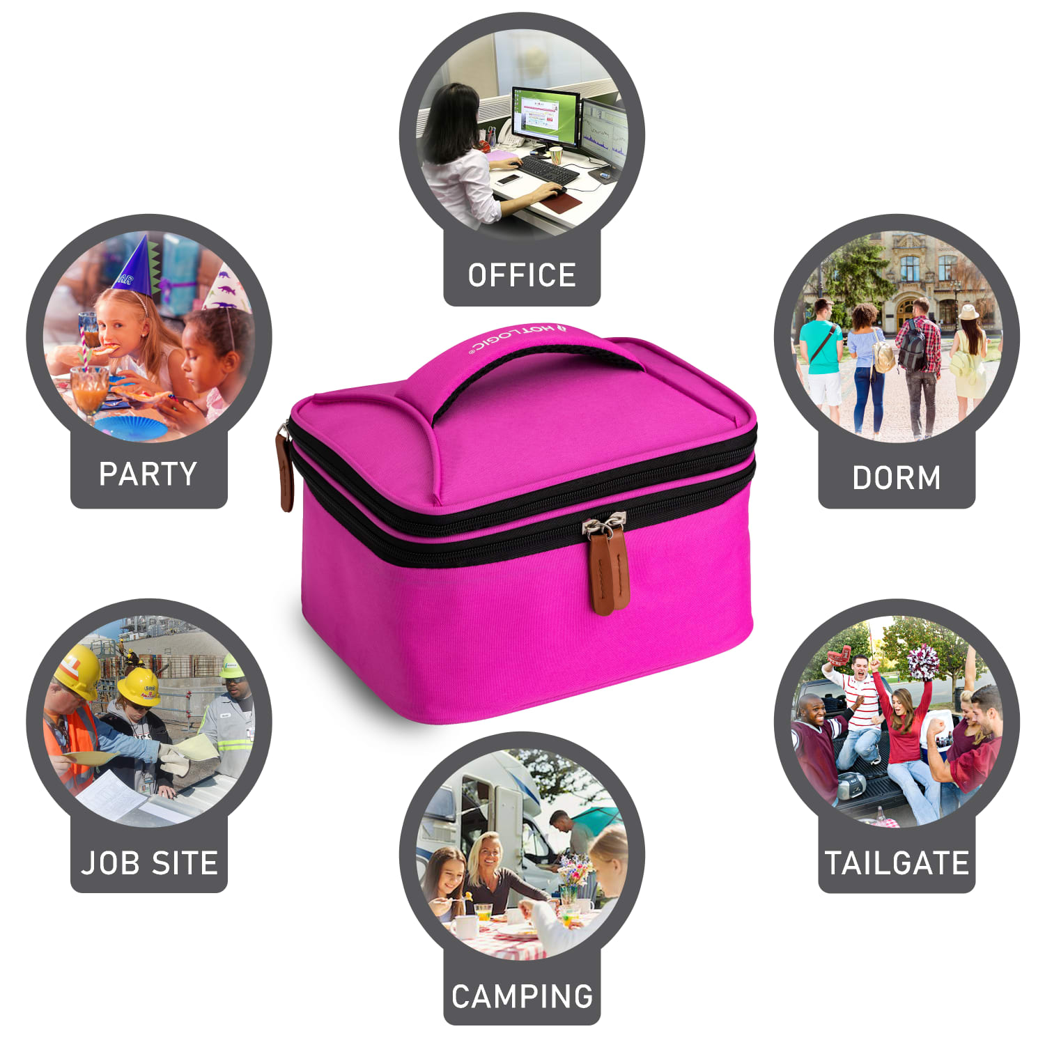 HOTLOGIC Portable Personal Expandable Mini Oven XP, 4-1/2inH x 7-1/2inW x 9-1/2inD, Pink - Image 3