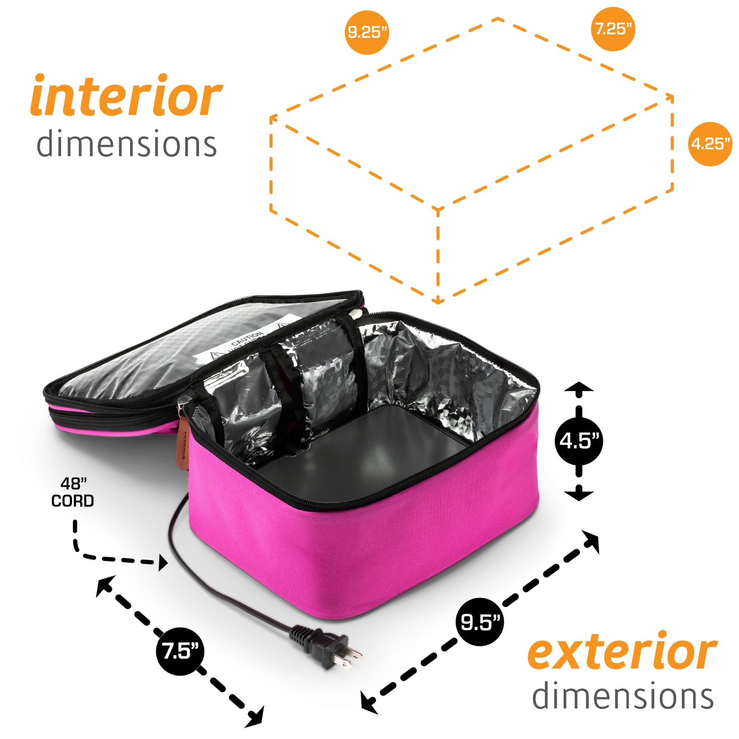 HOTLOGIC Portable Personal Expandable Mini Oven XP, 4-1/2inH x 7-1/2inW x 9-1/2inD, Pink - Image 4