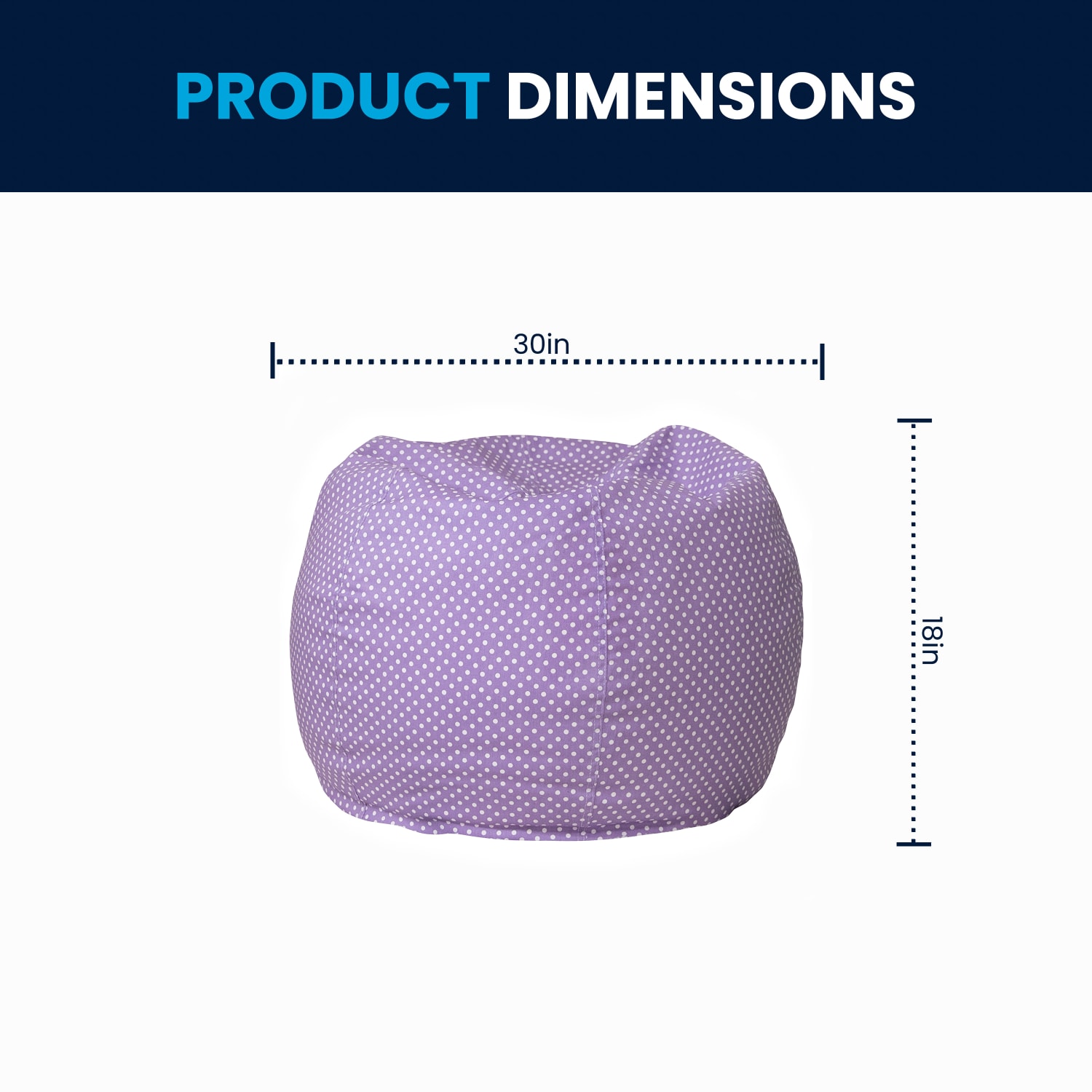 Flash Furniture Small Bean Bag Chair For Kids And Teens Lavender Dot PopularChairscom