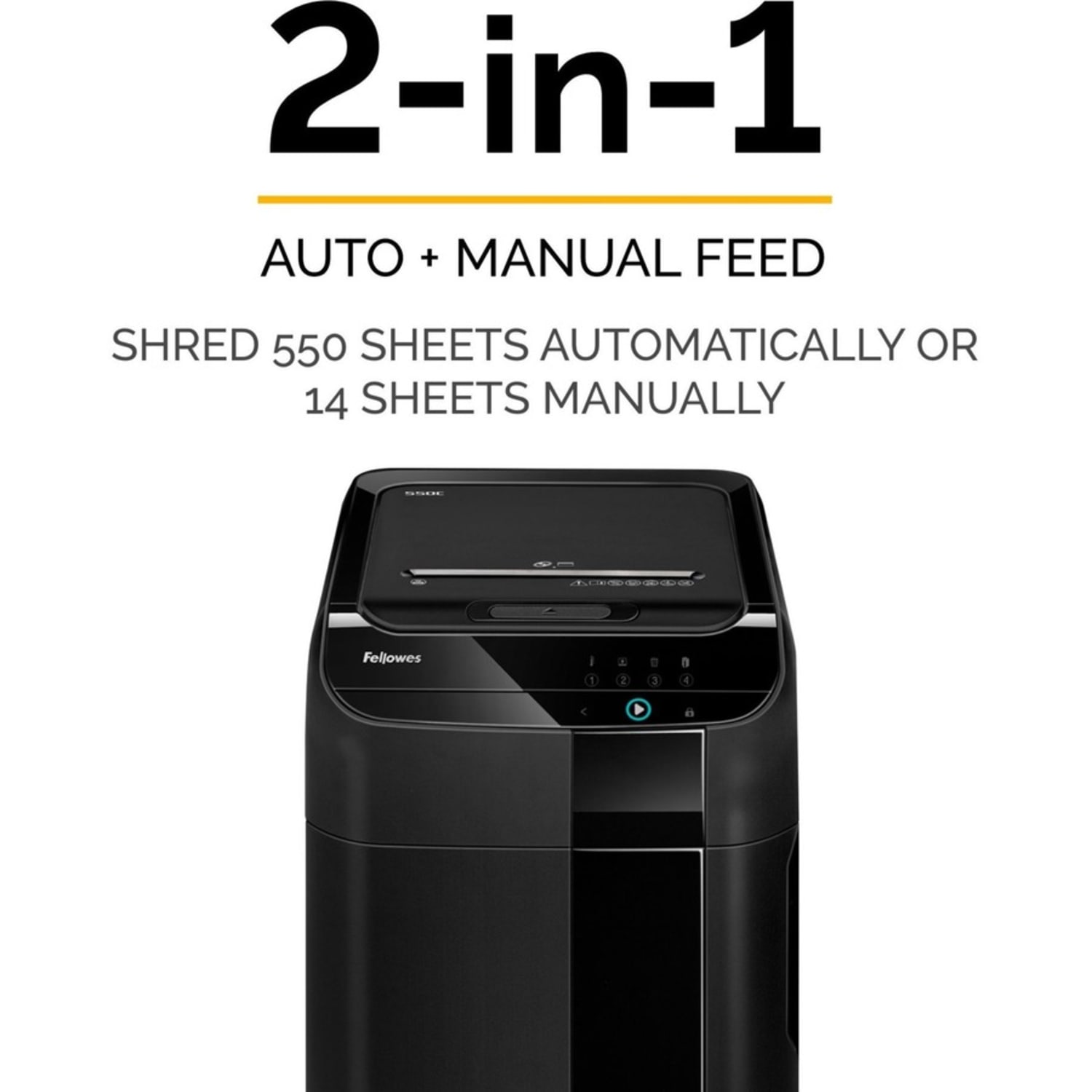 Fellowes AutoMax 550C 550 Sheet Cross-Cut Shredder, 4963001 - Image 6