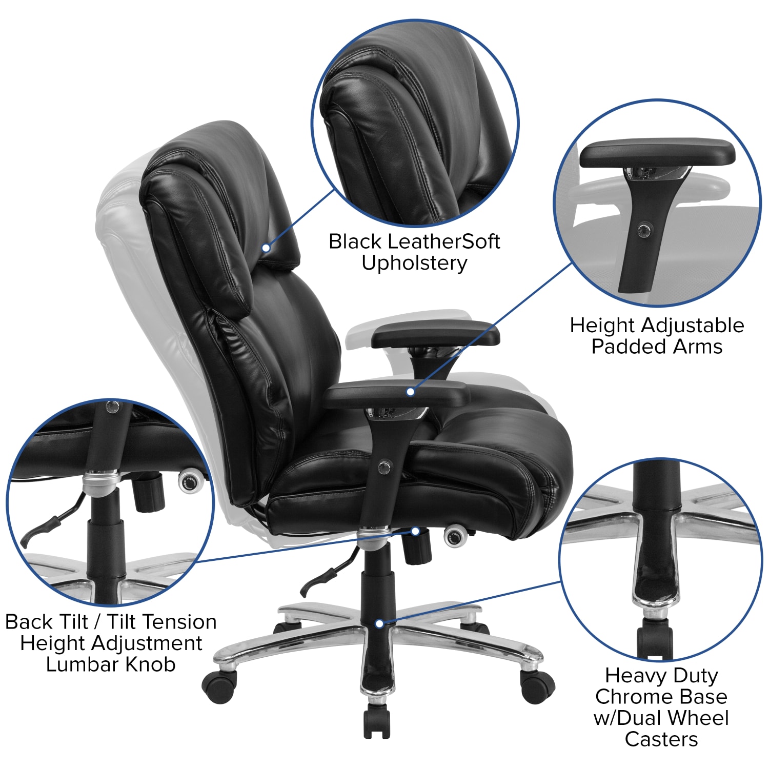 Flash Furniture Hercules 247 Intensive Use Big And Tall Office Chair With Lumbar Knob Tufted Headrest And Back BlackGray PopularChairscom Flash Furniture Hercules 24 7 Intensive Use Big And Tall Office Chair With Lumbar Knob Tufted Headrest And Back BlackGray PopularChairscom