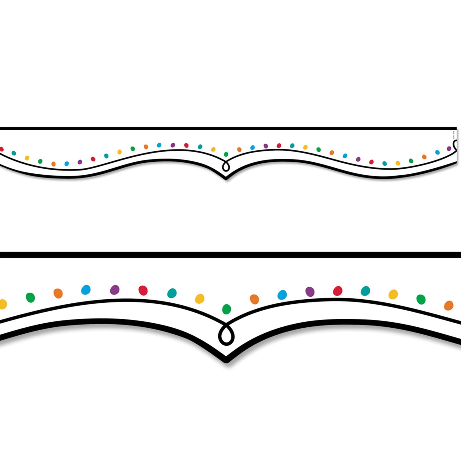 Creative Teaching Press EZ Border, 2-3/4in x 24in Strips, Color Dotted Swirl, 48 Feet Per Pack, Set Of 3 Packs - Image 3