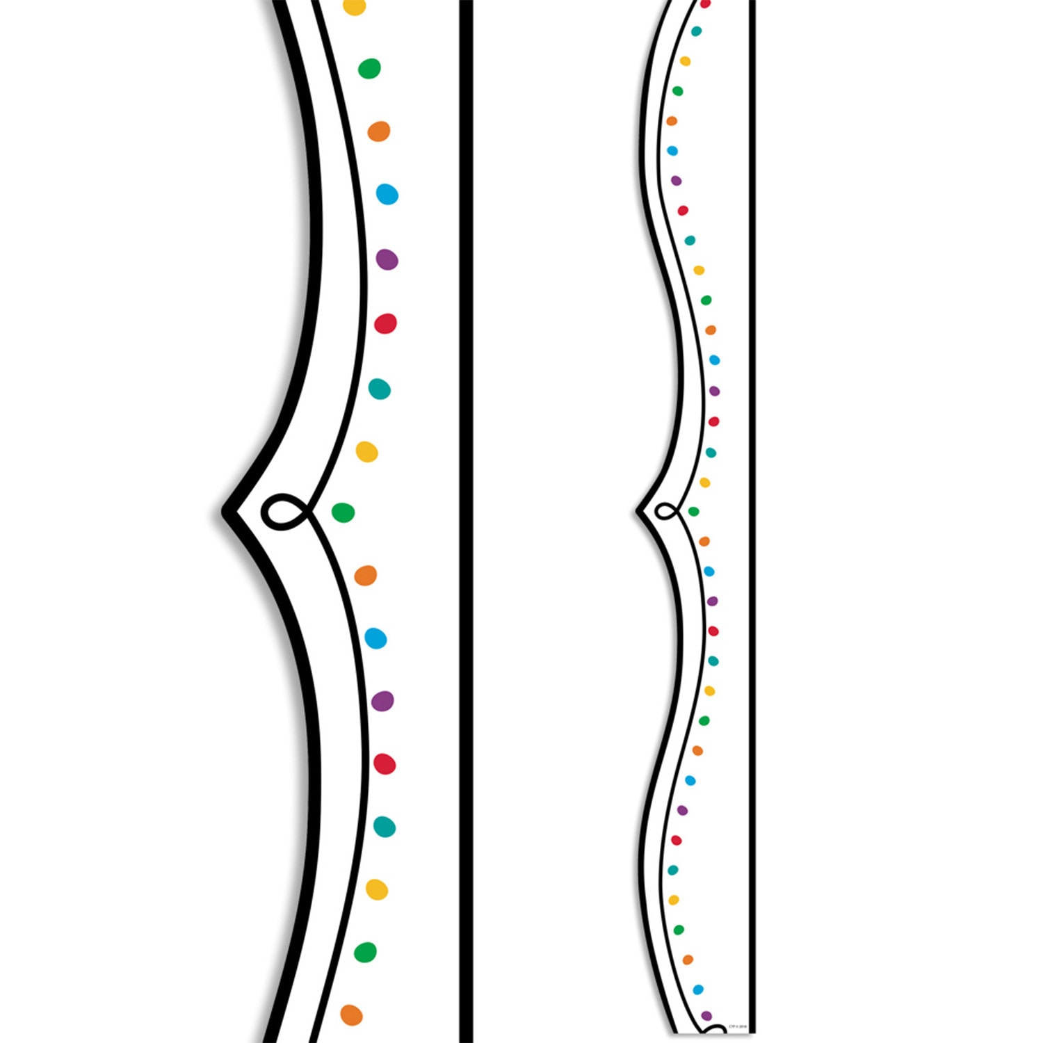 Creative Teaching Press EZ Border, 2-3/4in x 24in Strips, Color Dotted Swirl, 48 Feet Per Pack, Set Of 3 Packs - Image 5