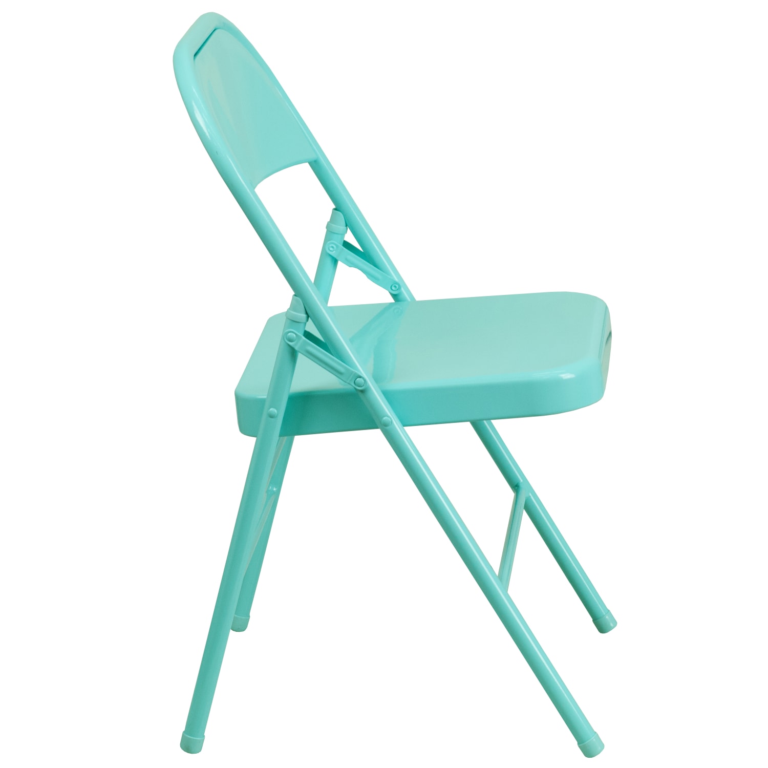 Flash Furniture HERCULES COLORBURST Series TripleBraced DoubleHinged Metal Folding Chairs Tantalizing Teal Pack Of 2 Chairs PopularChairscom Flash Furniture HERCULES COLORBURST Series Triple Braced Double Hinged Metal Folding Chairs Tantalizing Teal Pack Of 2 Chairs PopularChairscom