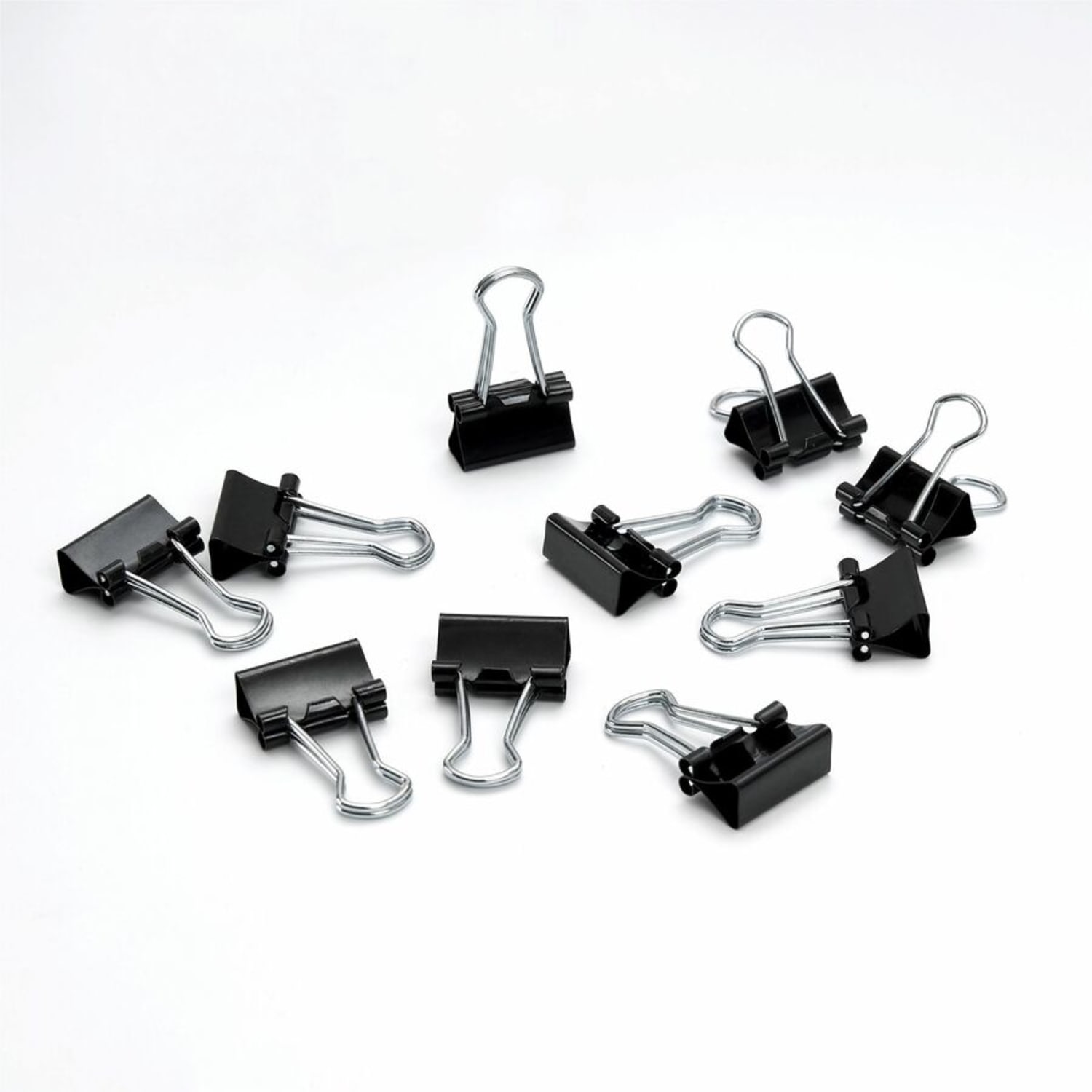 Business Source Fold-back Binder Clips - Mini - 0.6in Width - 0.25in Size Capacity - for Paper - Black - Tempered Steel - 1 Dozen/Pack - 12 / Box - Image 6