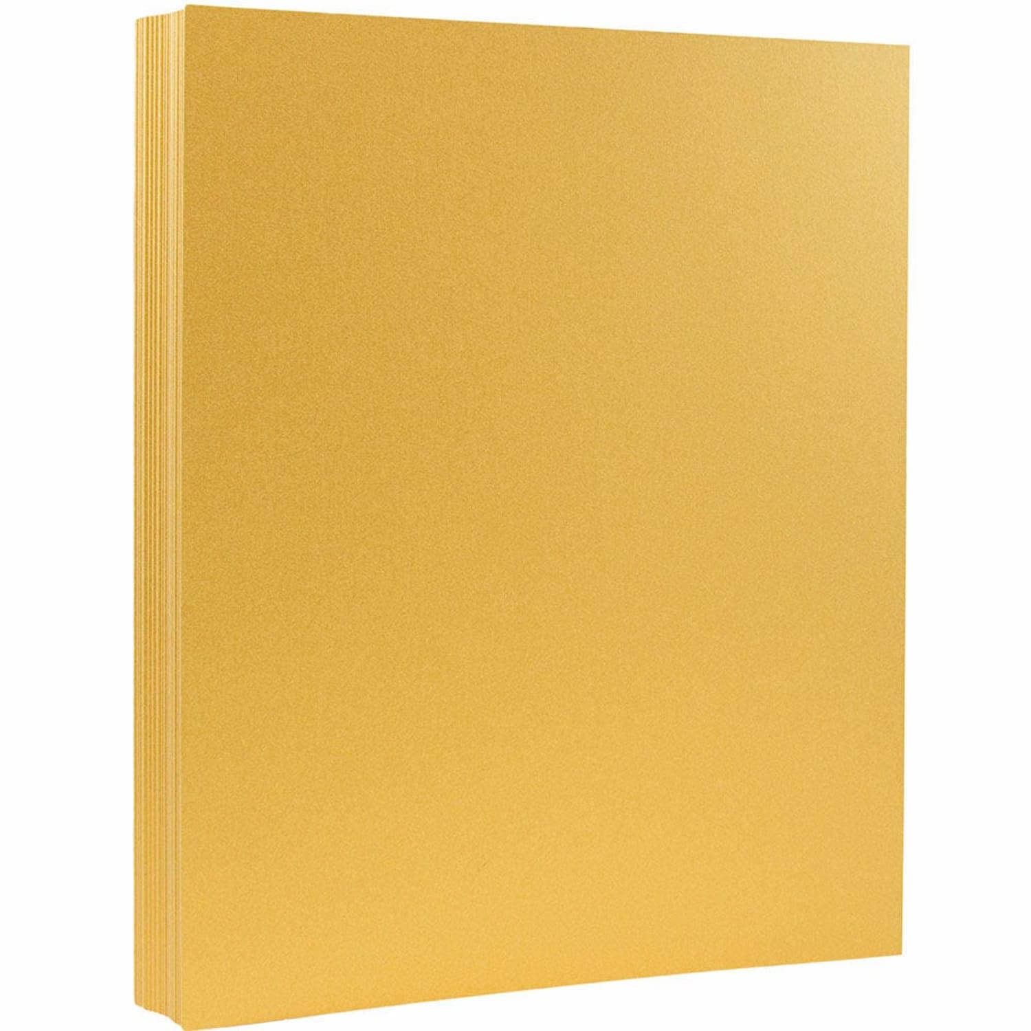 JAM Paper Vellum Bristol Card Stock, Gold Metallic, Letter (8.5in x 11in), 110 lb, Pack Of 50