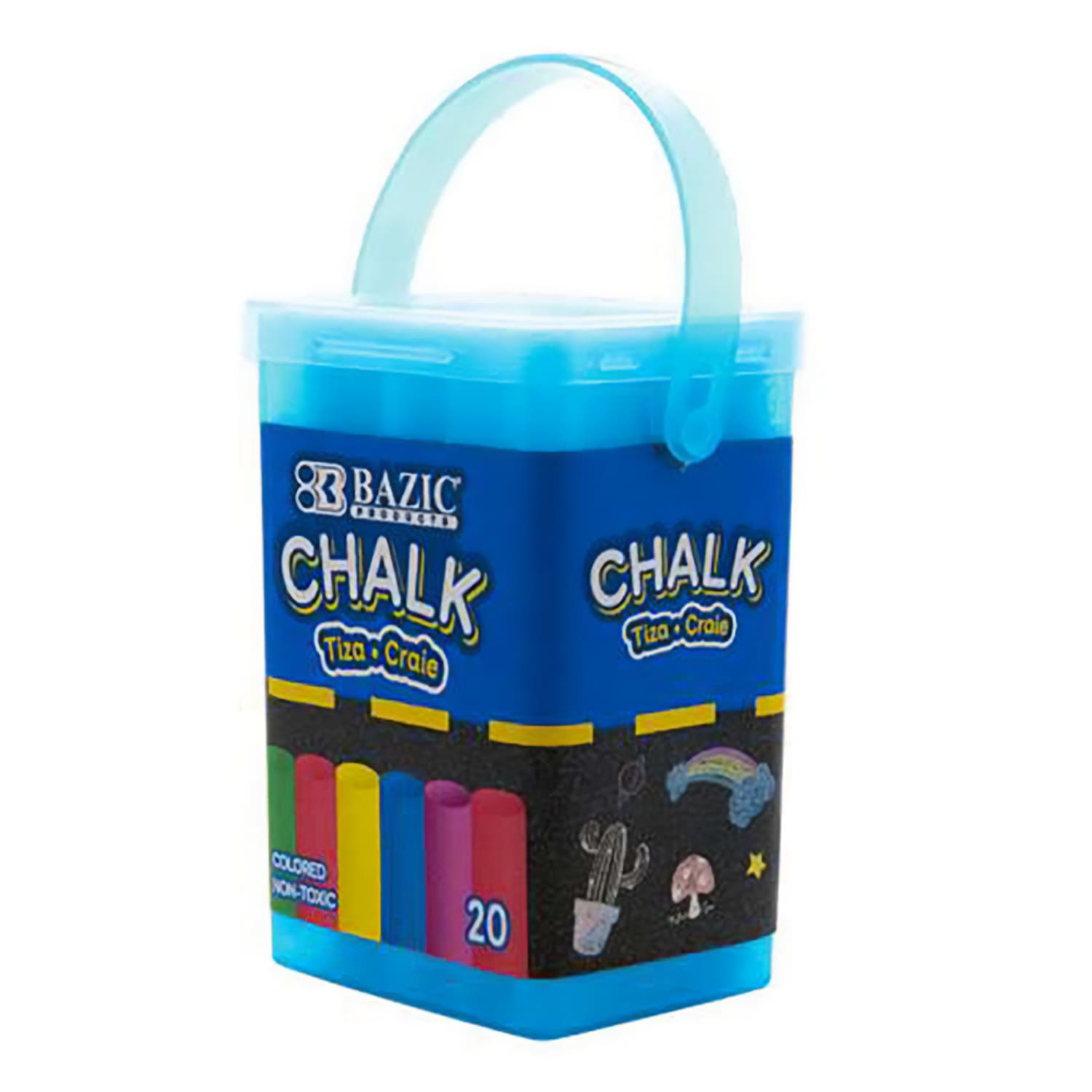 BAZIC Products Chalk Buckets, Assorted Colors, Set Of 24 Buckets - Image 3