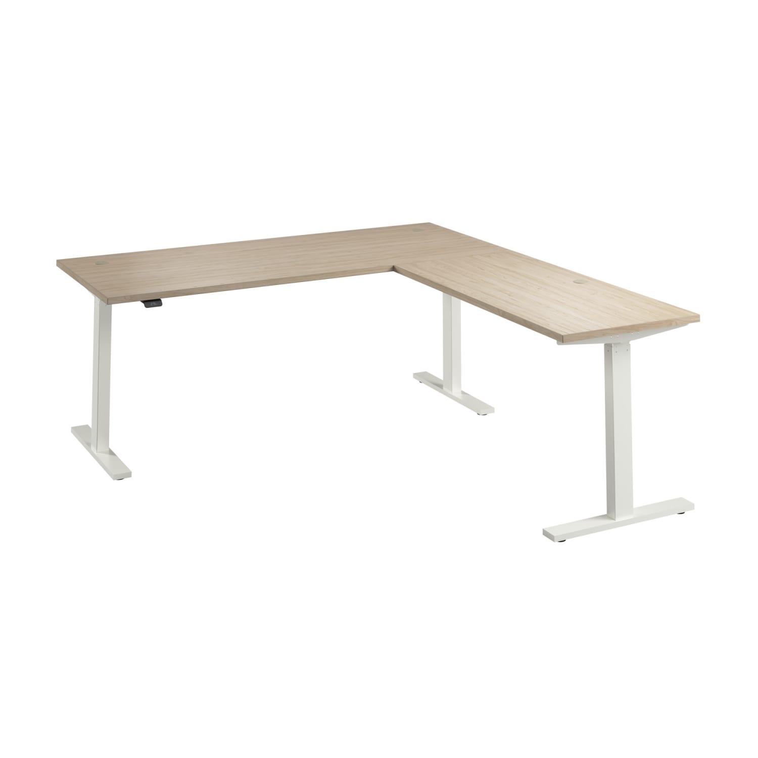 Bush Business Furniture Move 60 Series 72inW Height Adjustable L Shaped Standing Desk, Natural Elm/White Powder Coat, Standard Delivery - Image 6