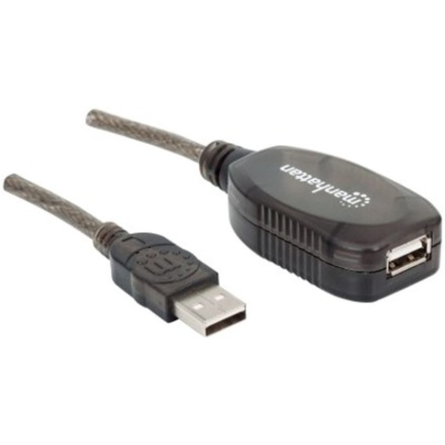 Manhattan USB-A to USB-A Extension Cable, 10m, Male to Female, Active, 480 Mbps (USB 2.0), Daisy-Chainable, Built In Repeater, H - 151573 - Image 3