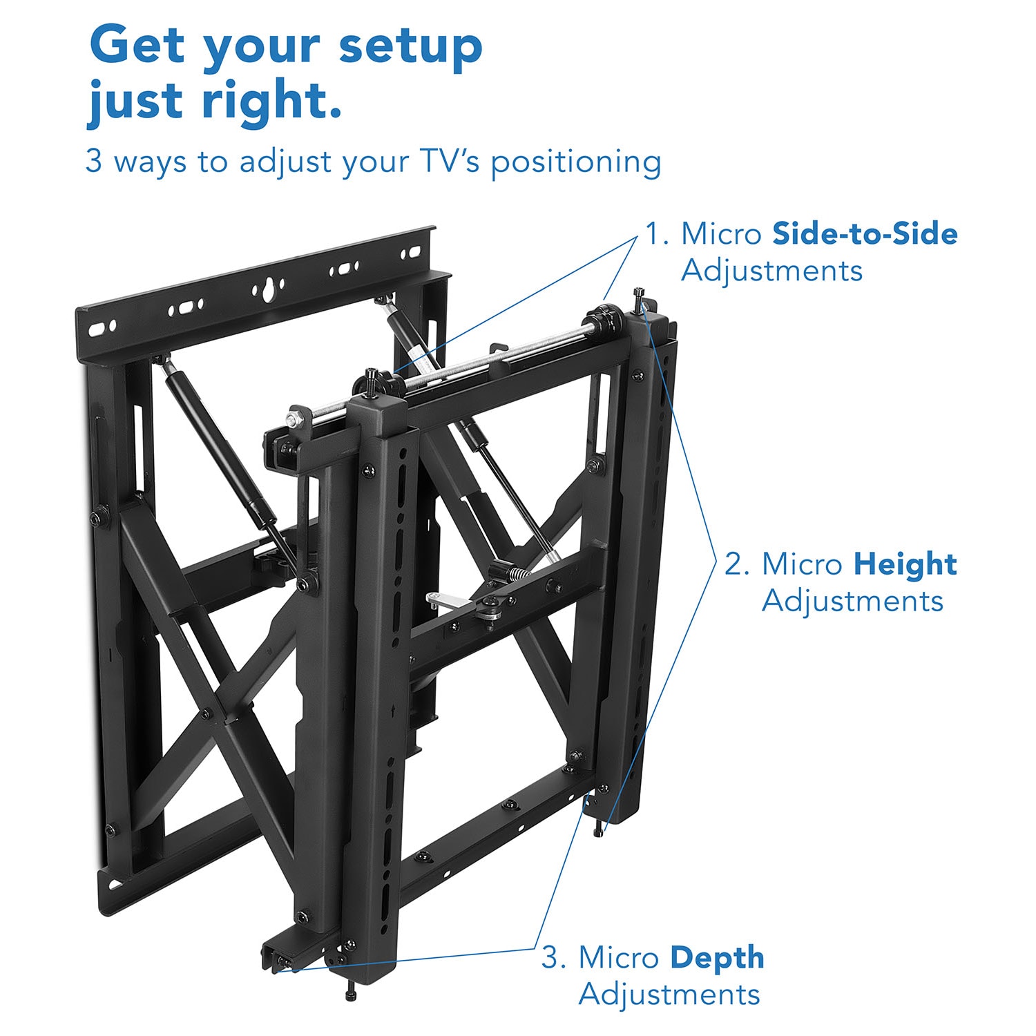 Mount-It! MI-367 Menu Board & Pop-Out Video Wall Mount, Black - Image 5