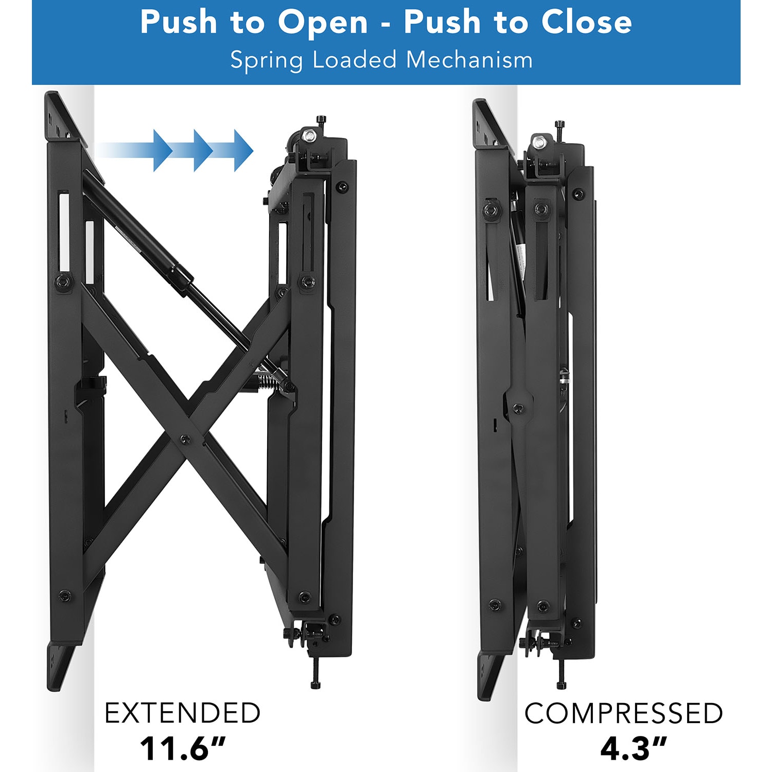 Mount-It! MI-367 Menu Board & Pop-Out Video Wall Mount, Black - Image 6