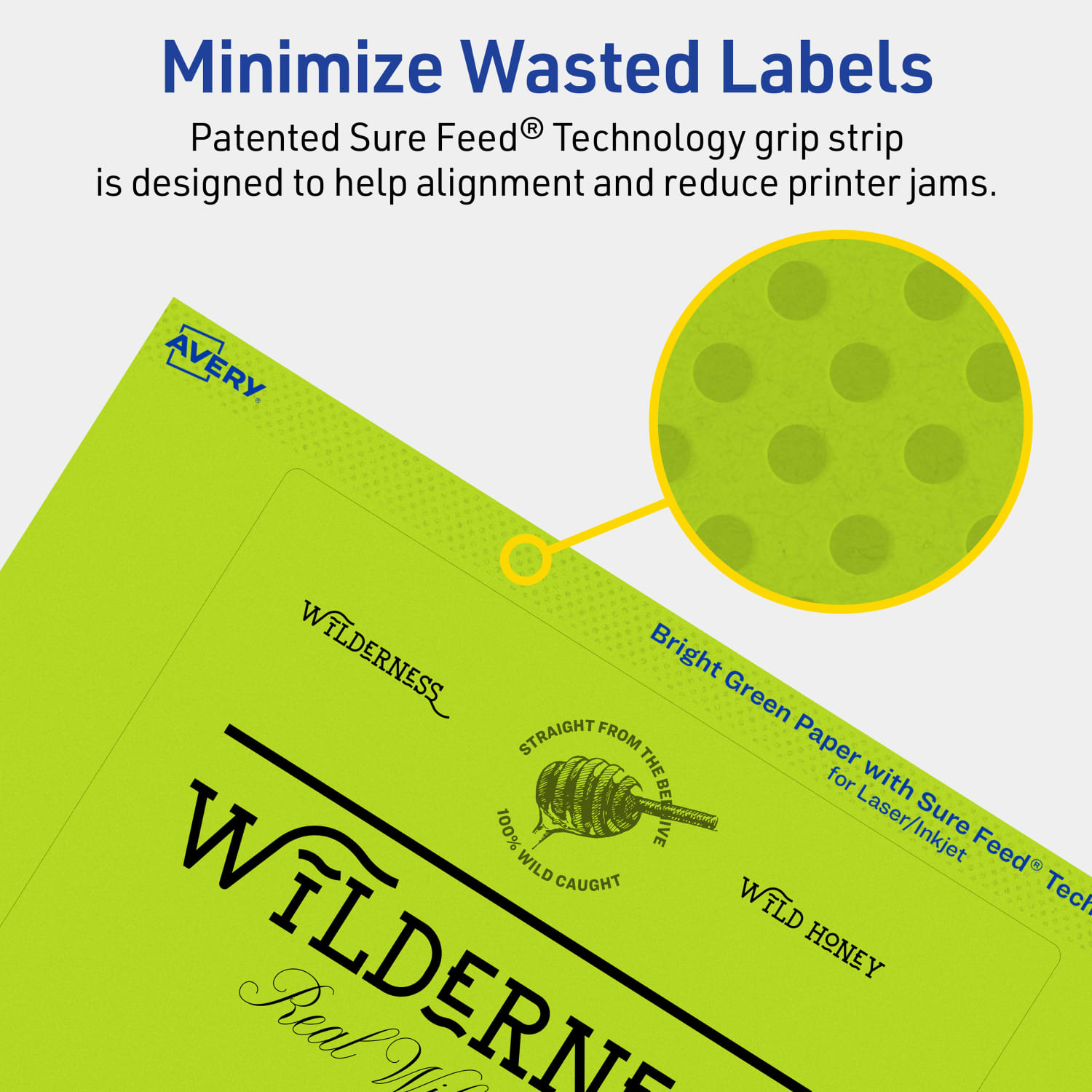 Avery Printable Labels With Sure Feed Technology, 94257-BGP80, Rectangle, 5in x 6in, Matte Bright Green, Pack of 160 - Image 5
