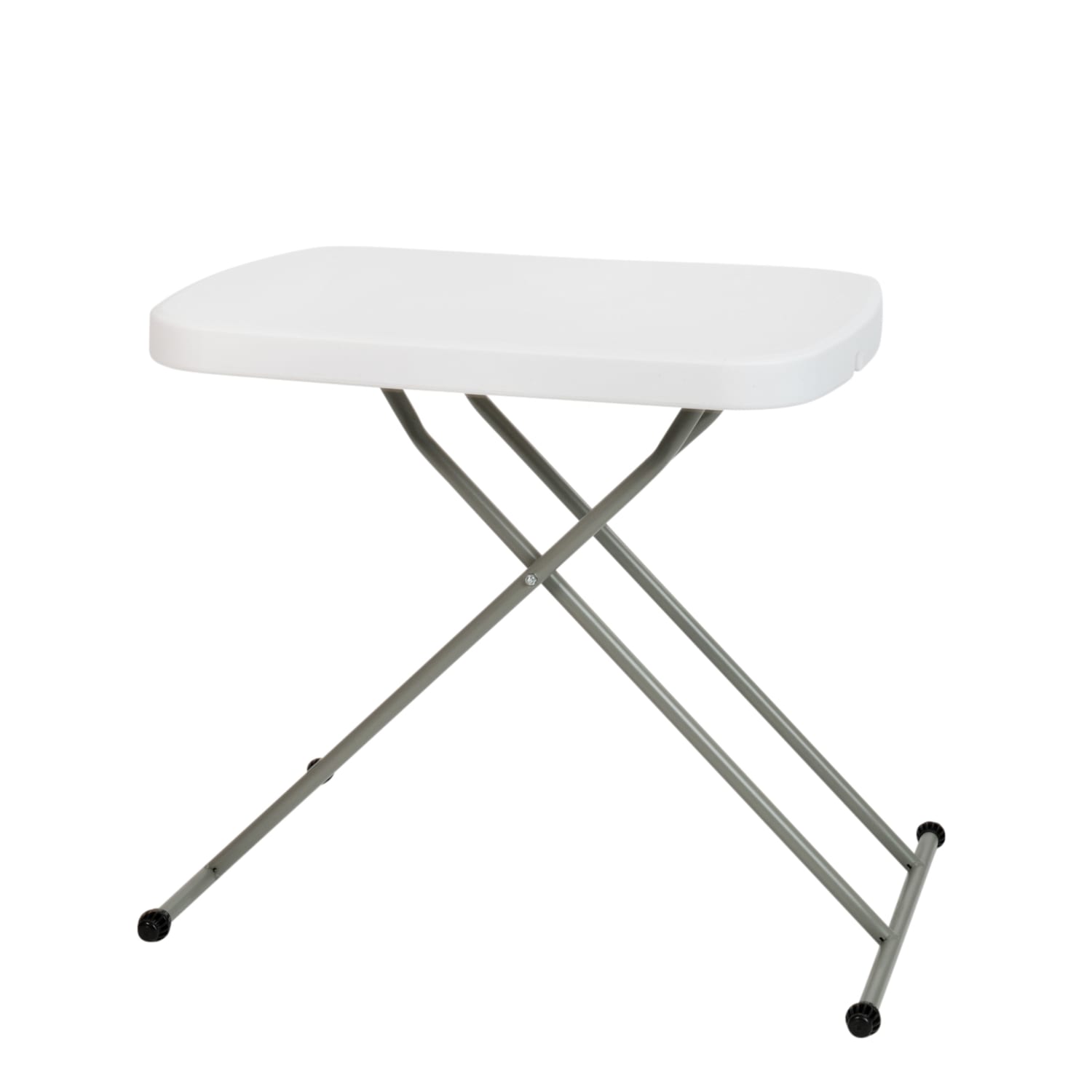 Flash Furniture Indoor/Outdoor Plastic Folding Table, 27inH x 25-1/2inW x 17-3/4inD, Granite White/Gray - Image 3