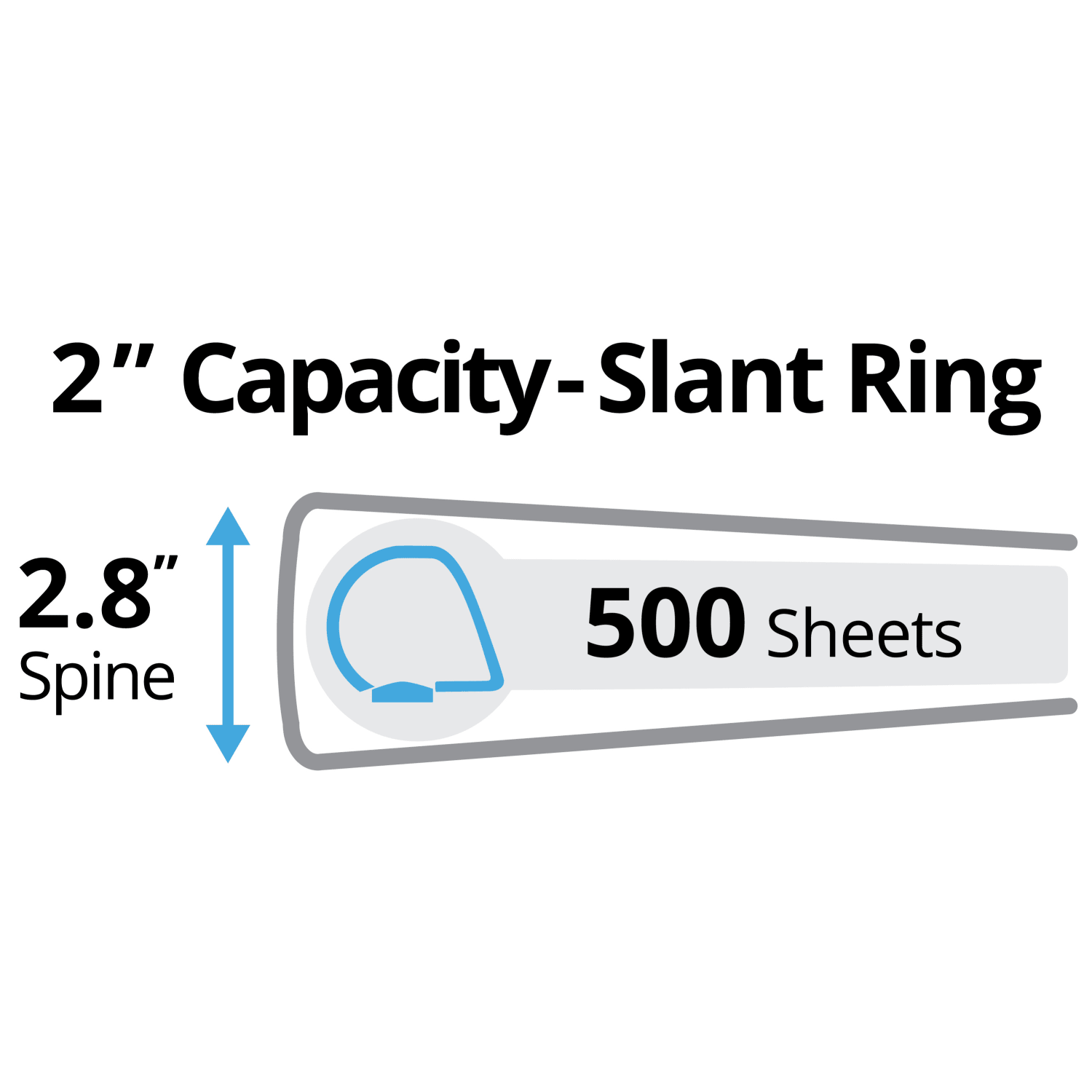Avery Durable View 3 Ring Binder, 2in Slant Rings, White, Pack Of 6 - Image 3