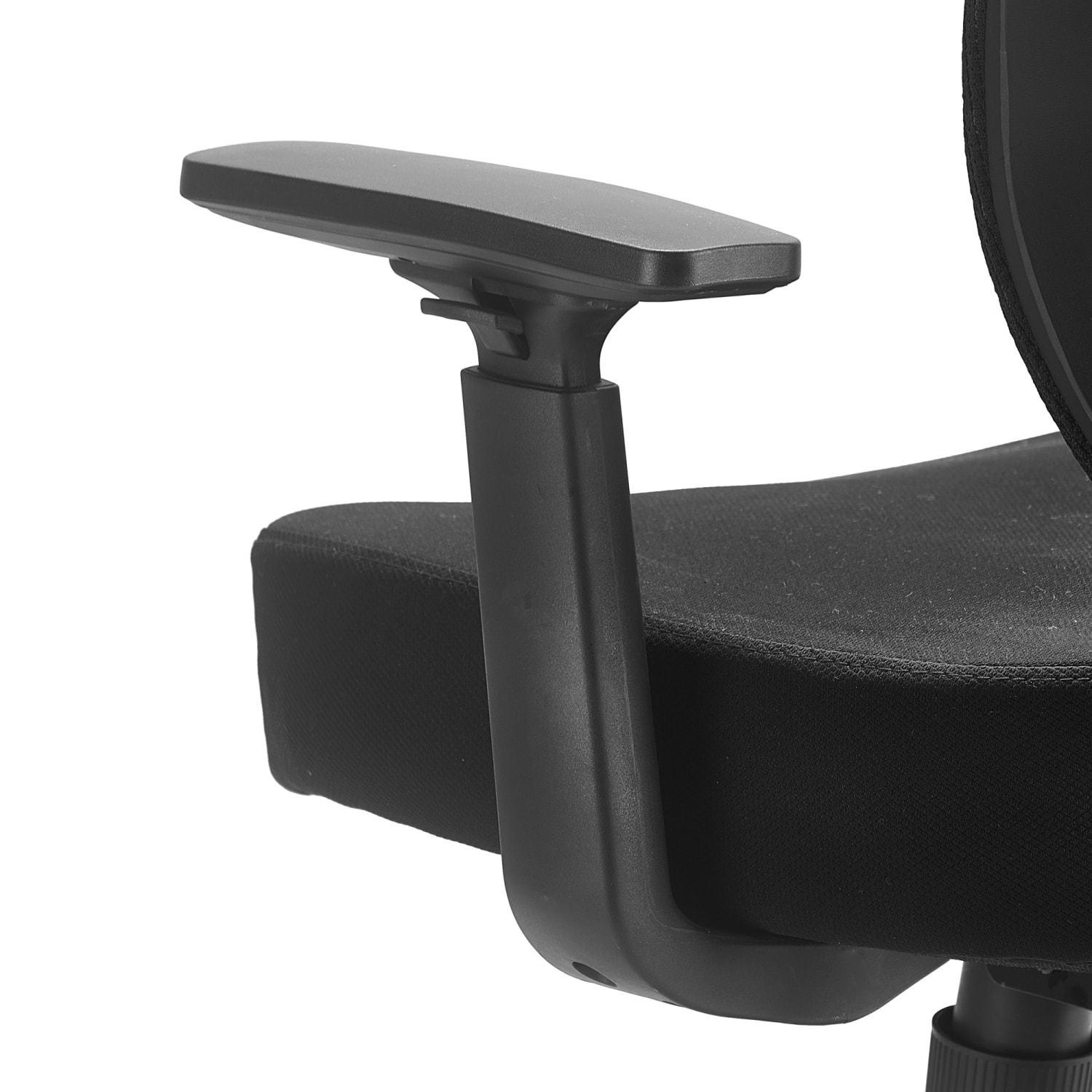 Serta Works  Chair  task  ergonomic  mid back  armrests  T shaped  tilt  swivel  polyester blend fabric mesh  black PopularChairscom