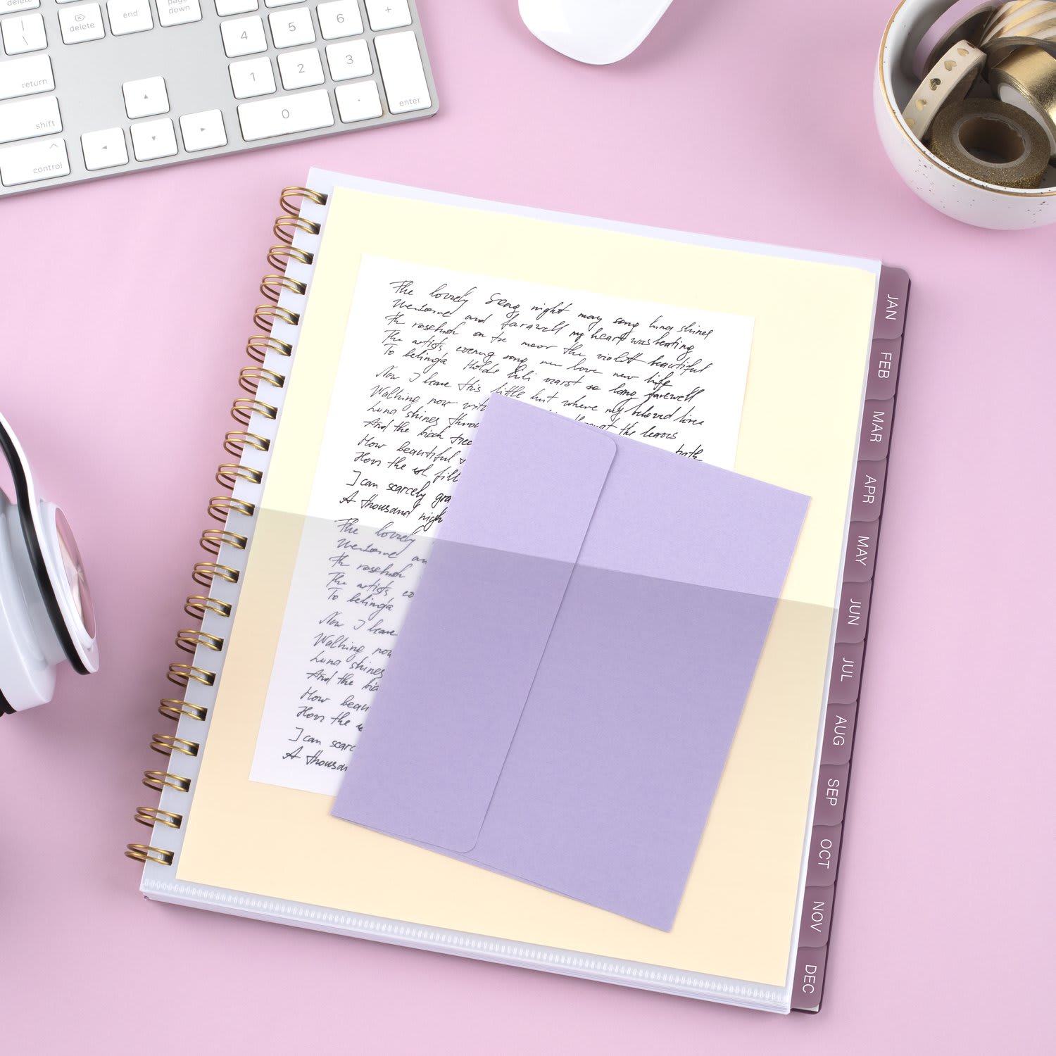 Mead Cambridge Blush Blossom 2027 Weekly Monthly Planner, Large, 8 1/2in x 11in - Image 6
