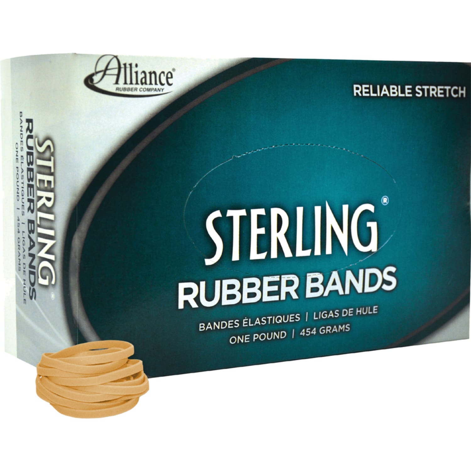 Alliance Rubber 24305 Sterling Rubber Bands, Size #30, 2in x 1/8in, Natural Crepe, Approximately 1500 Bands - Image 3