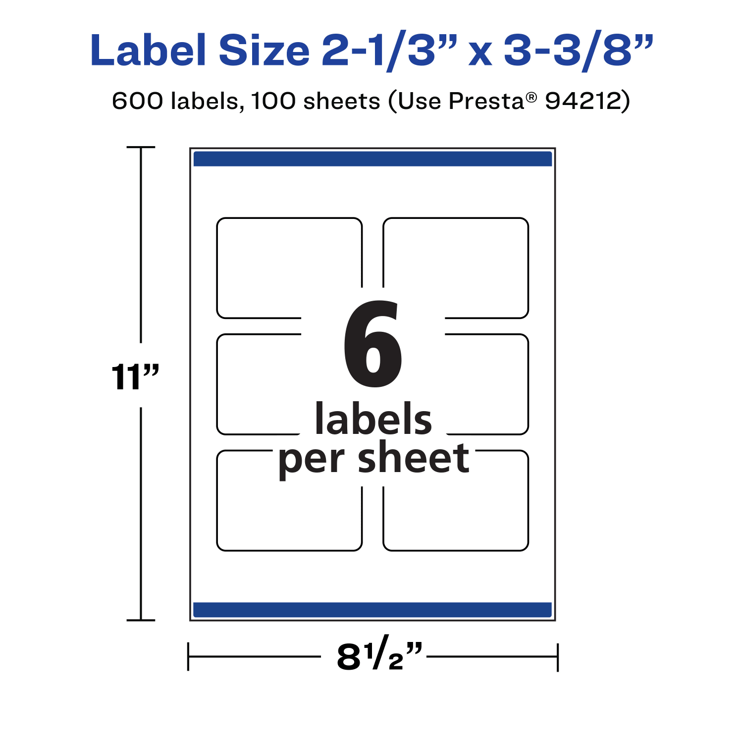 Avery Permanent Labels With Sure Feed, 94212-WMP100, Rectangle, 2-1/3in x 3-3/8in, White, Pack Of 600 - Image 6