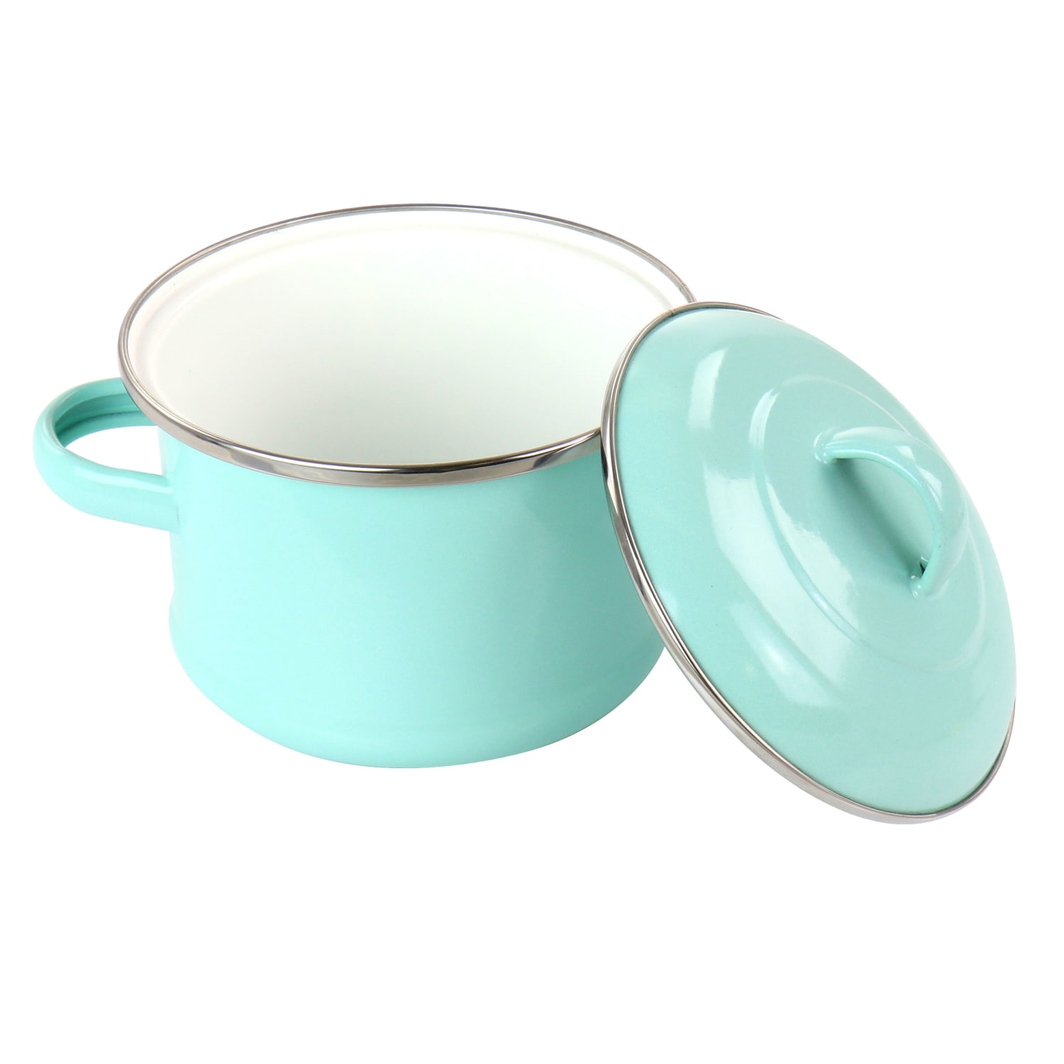 Martha Stewart Steel Mini Dutch Oven, Turquoise - Image 3