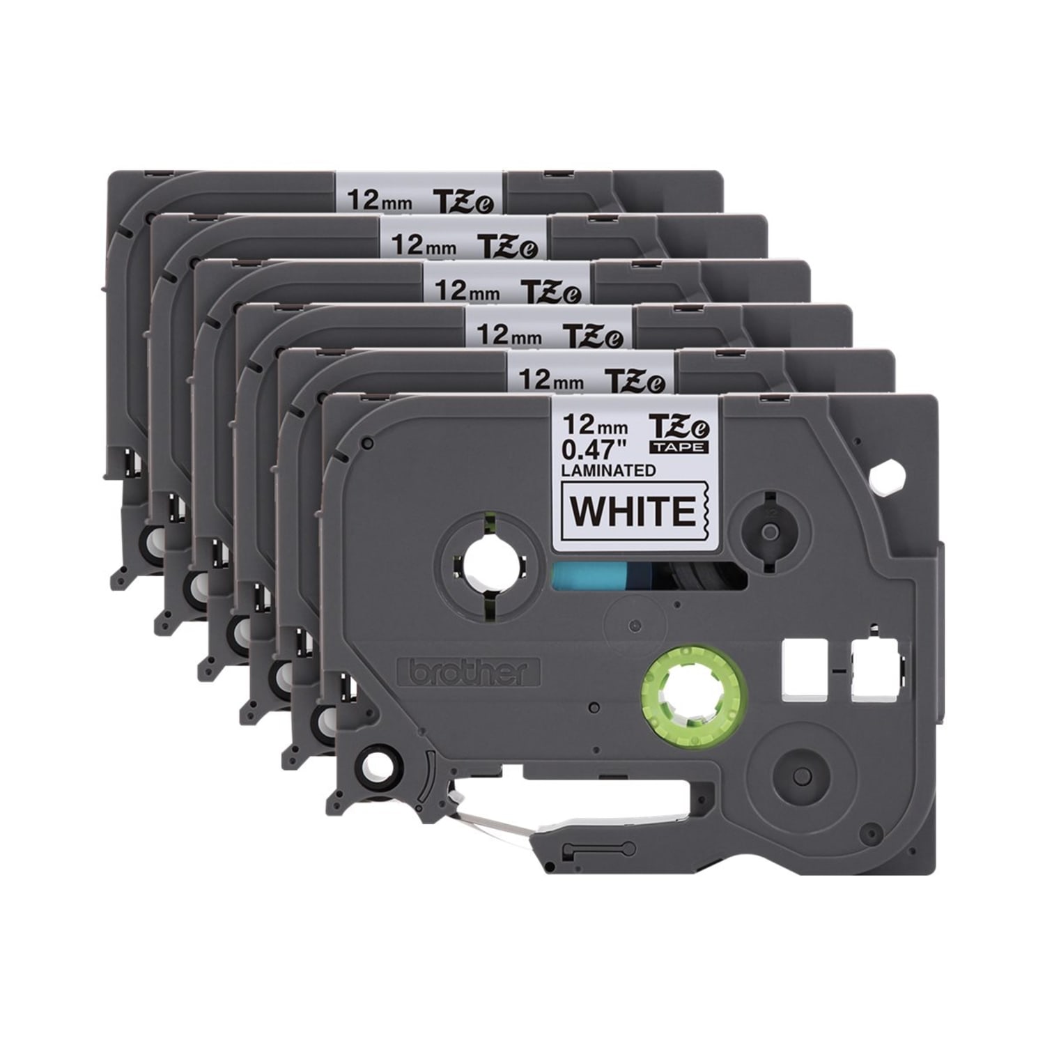 Brother P-Touch TZe-231 Label Tape, 1/2in x 26-1/4ft, White/Black, Pack Of 6 Rolls - Image 3