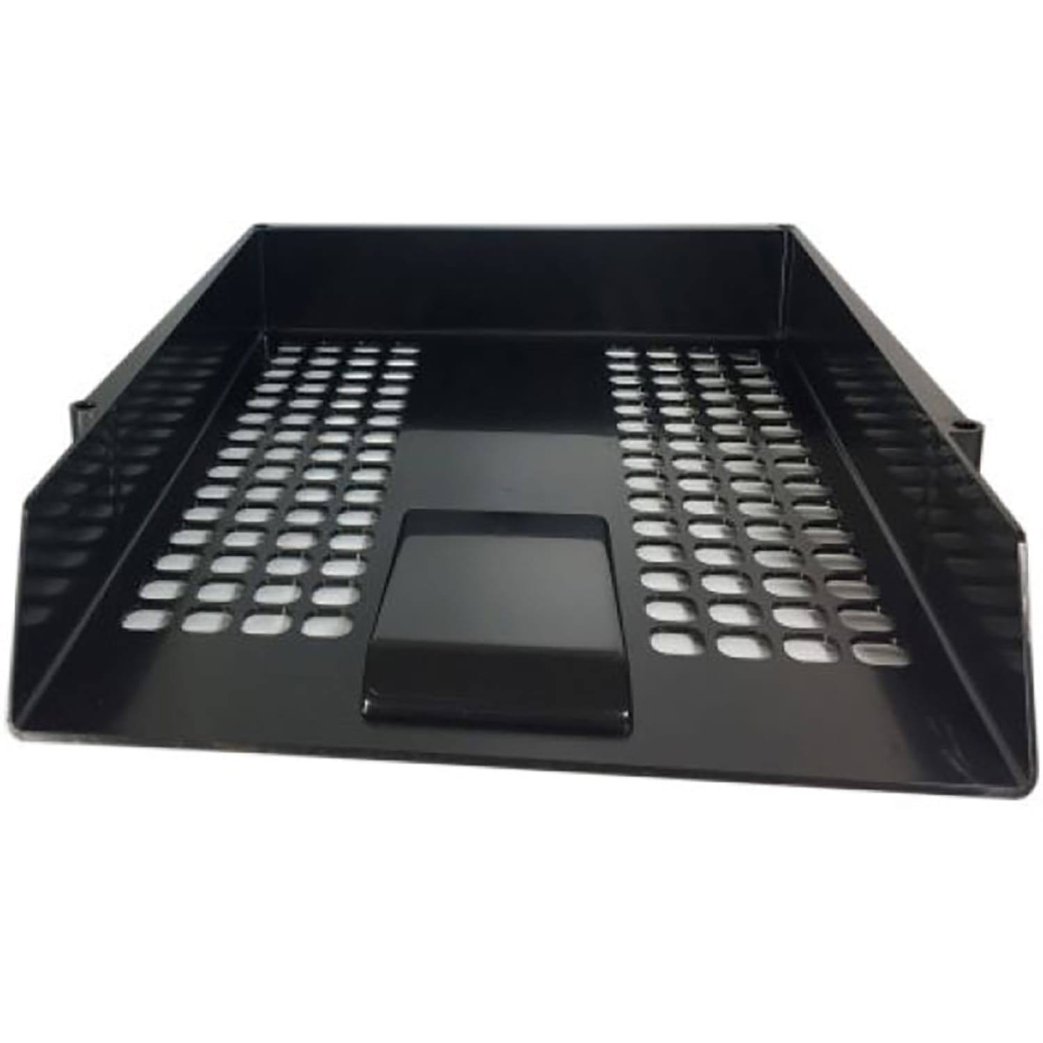 Deflecto Anti-Microbial Industrial Front-Load Desk Tray, 2-7/16inH x 10-7/8inW x 13-13/16inD, Black - Image 3