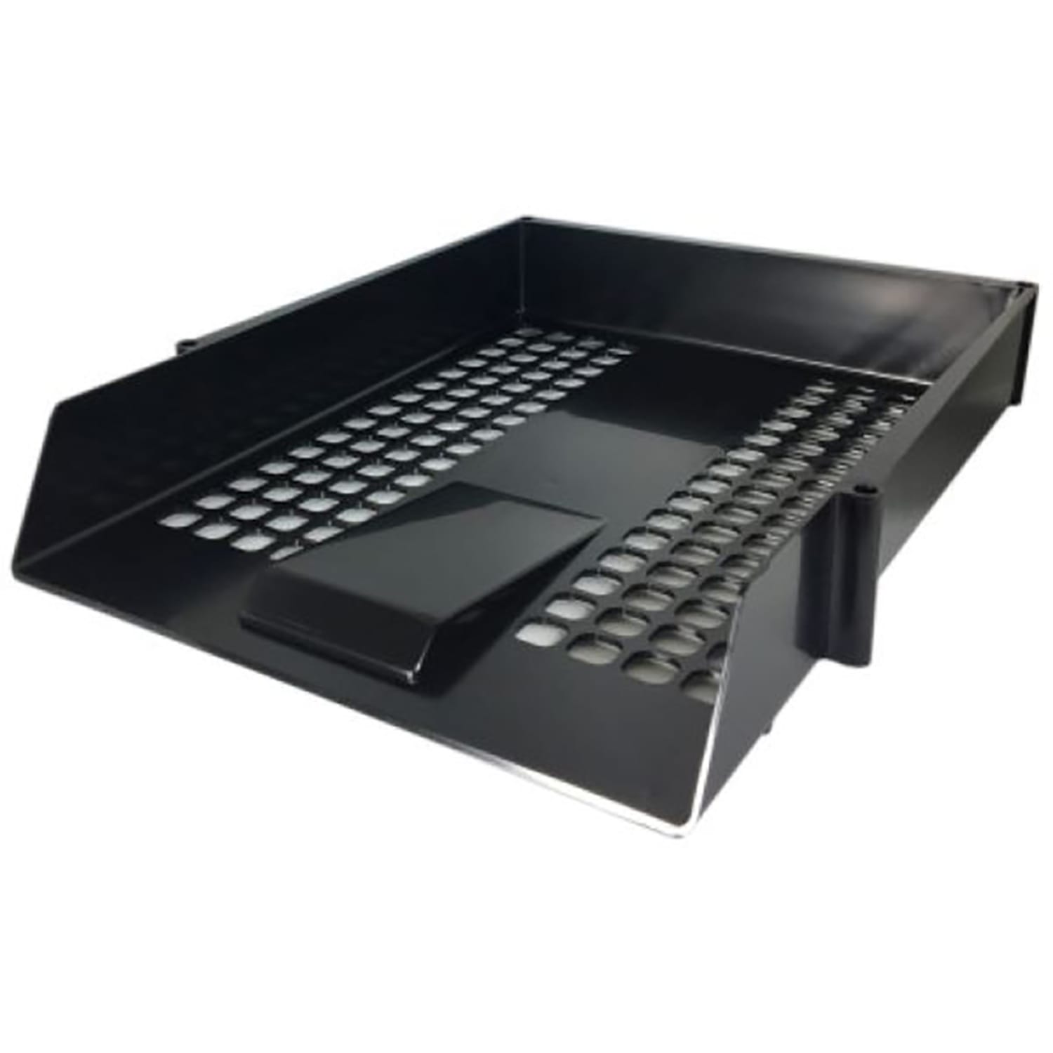Deflecto Anti-Microbial Industrial Front-Load Desk Tray, 2-7/16inH x 10-7/8inW x 13-13/16inD, Black - Image 4