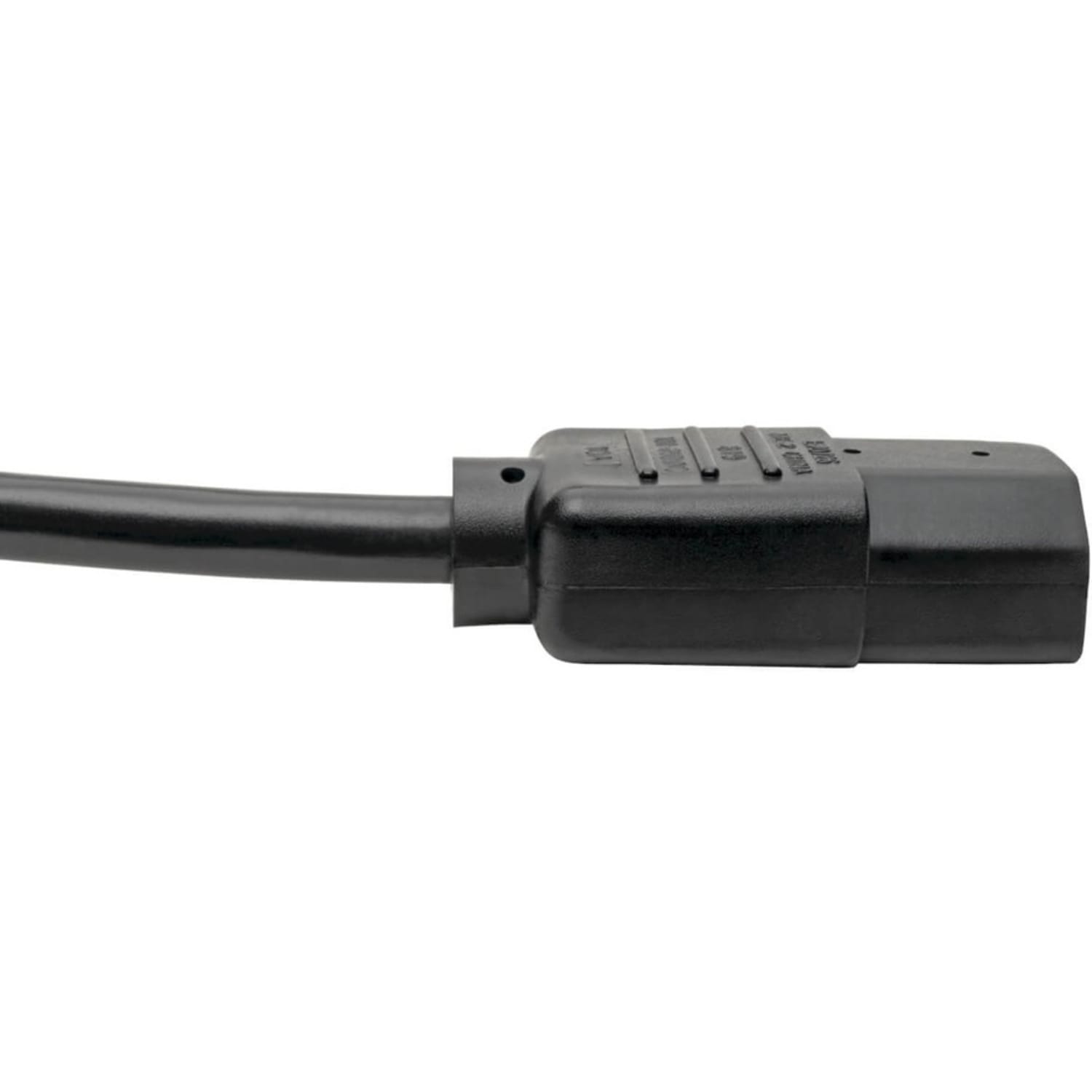 Eaton Tripp Lite Series Desktop Computer Power Cable, NEMA 5-15P to C13 - 10A, 125V, 18 AWG, 12 ft. (3.66 m), Black - P010012 - Image 5