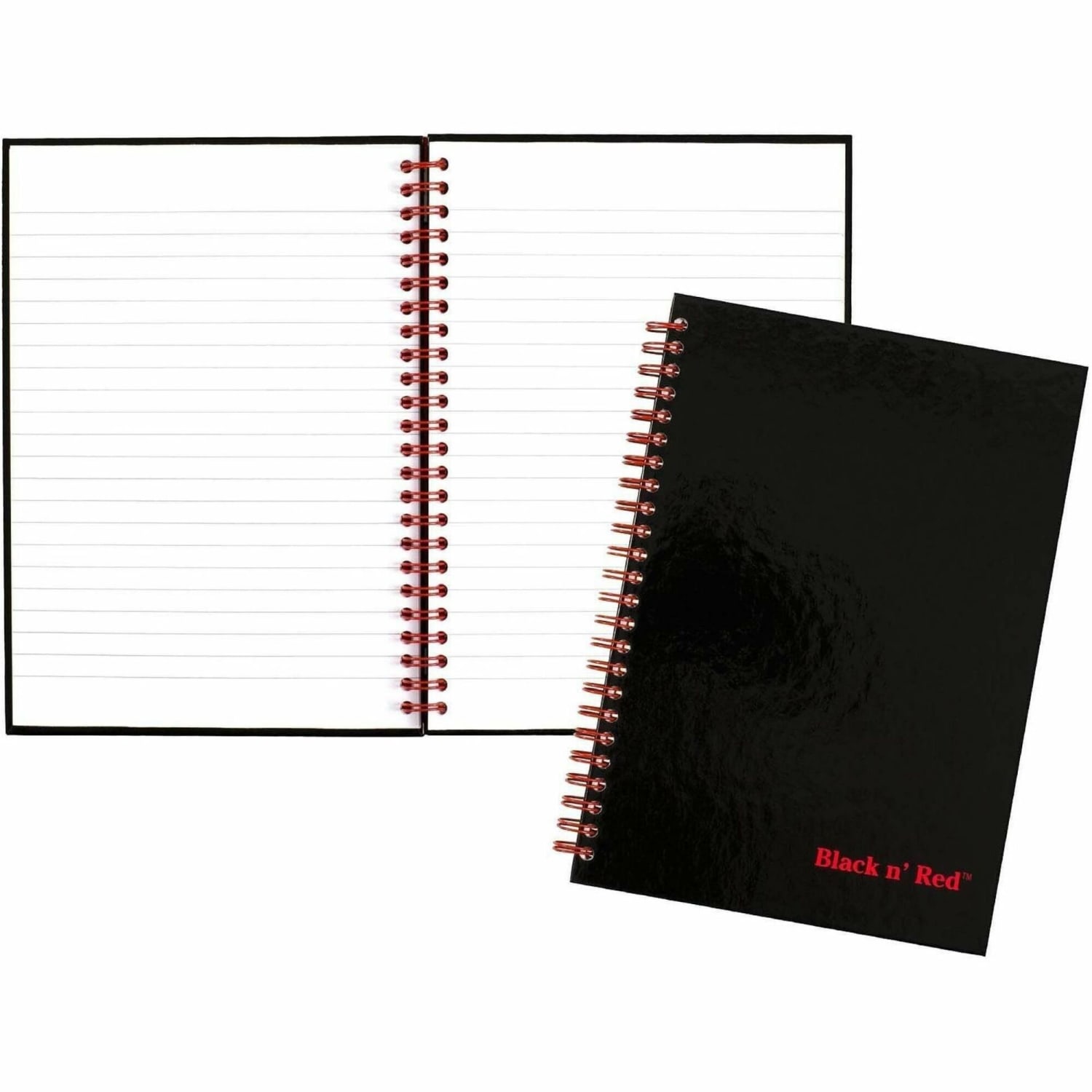 Black n Red Notebook/Journal, 8 1/4in x 5 7/8in, Black/Red, 70 Sheets - Image 5