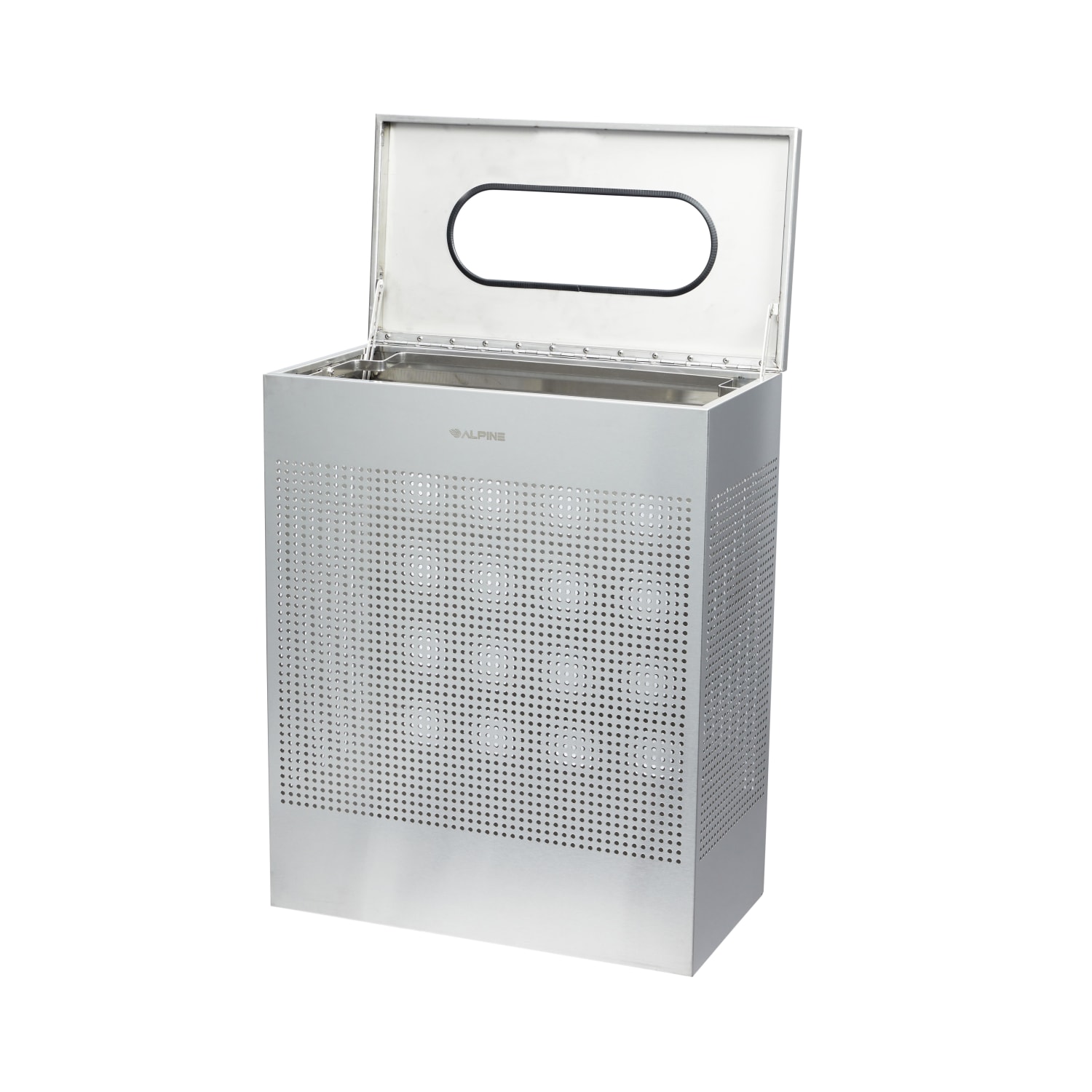 Alpine Industries Steel, Indoor Trash Can, 23 Gallon, Silver (438-23-SS) - Image 3