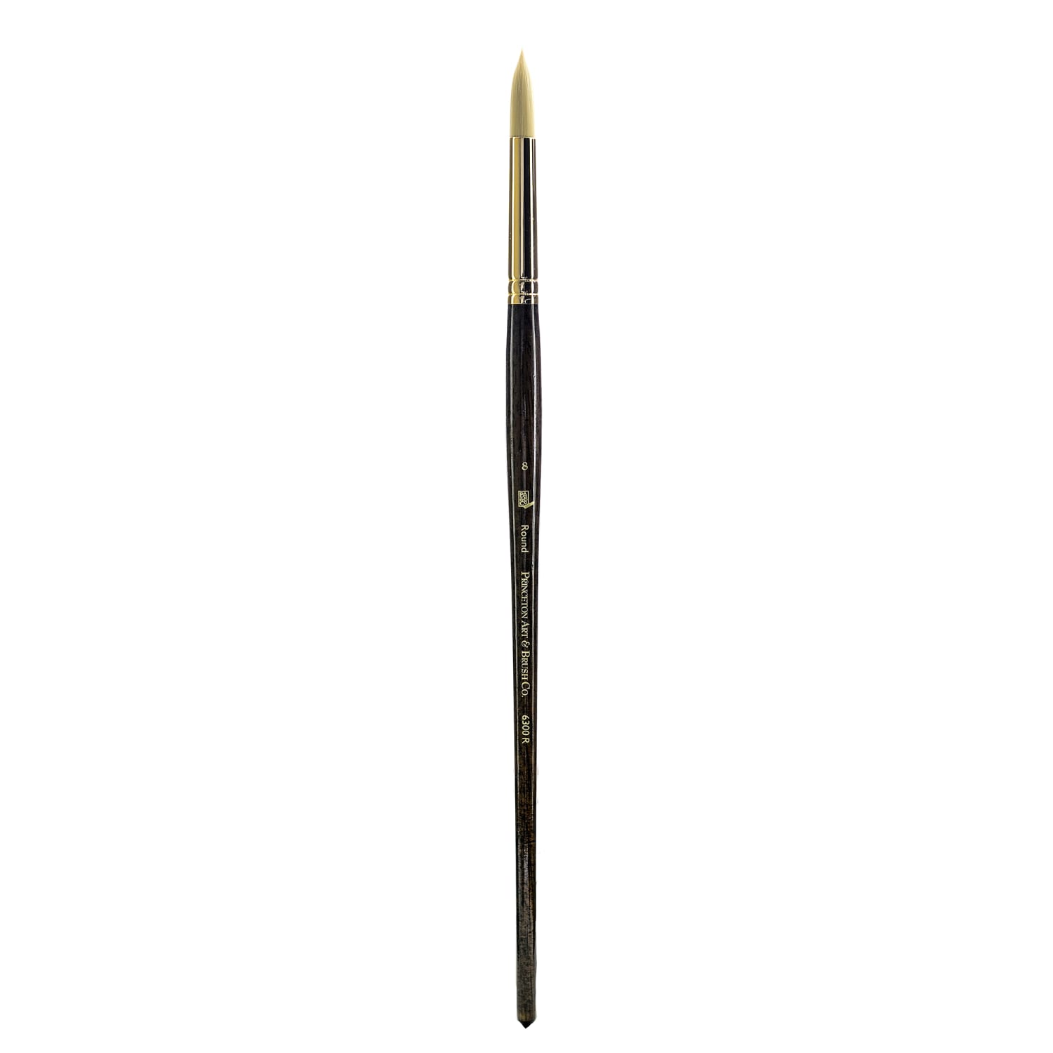Princeton Series 6300 Dakota Paint Brush, Size 8, Round Bristle, Synthetic, Blue