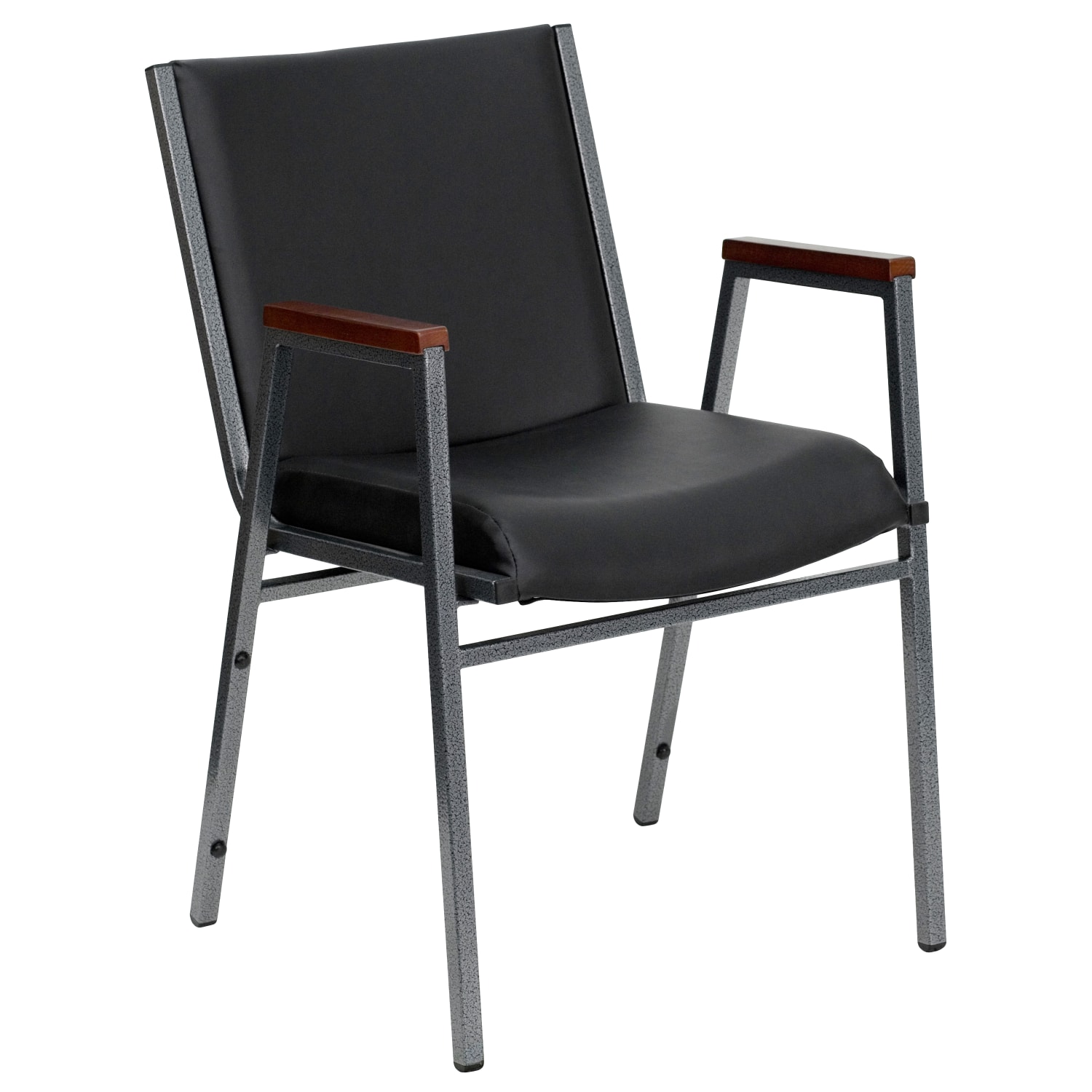 Flash Furniture HERCULES Series Heavy-Duty Stack Chair With Arms, Black - Image 3
