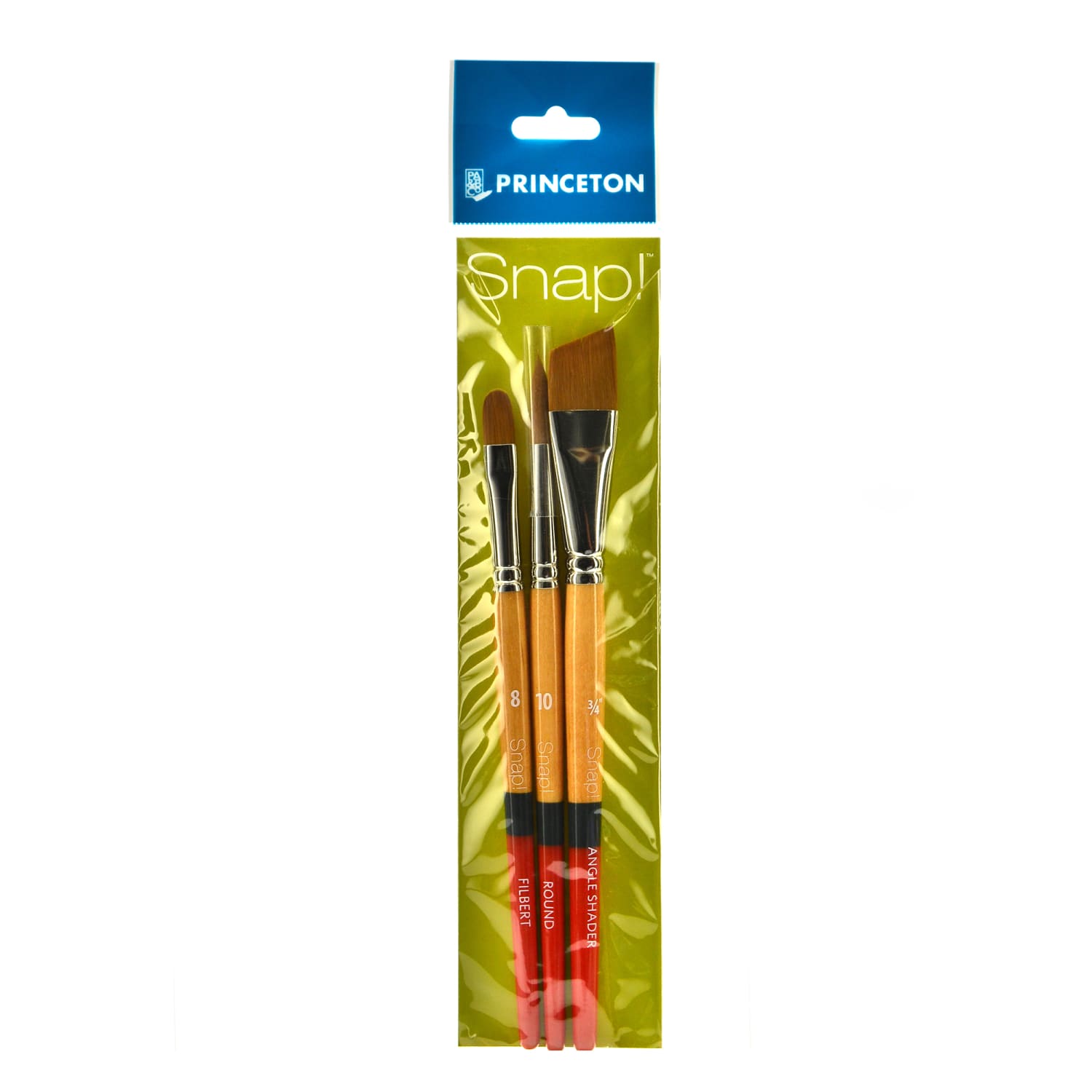 Princeton Snap Paint Brush Set, Set 1, Assorted Bristles, Synthetic, Brown - Image 3
