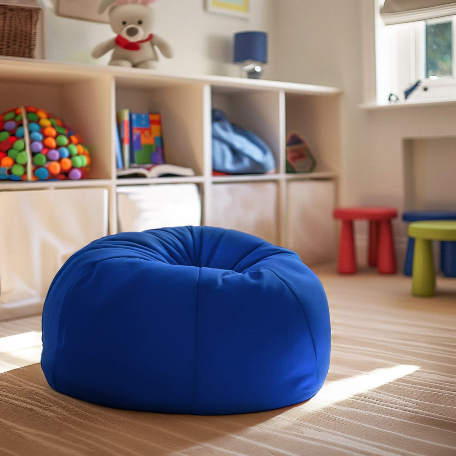 Flash Furniture Small Bean Bag Chair For Kids And Teens Royal Blue PopularChairscom