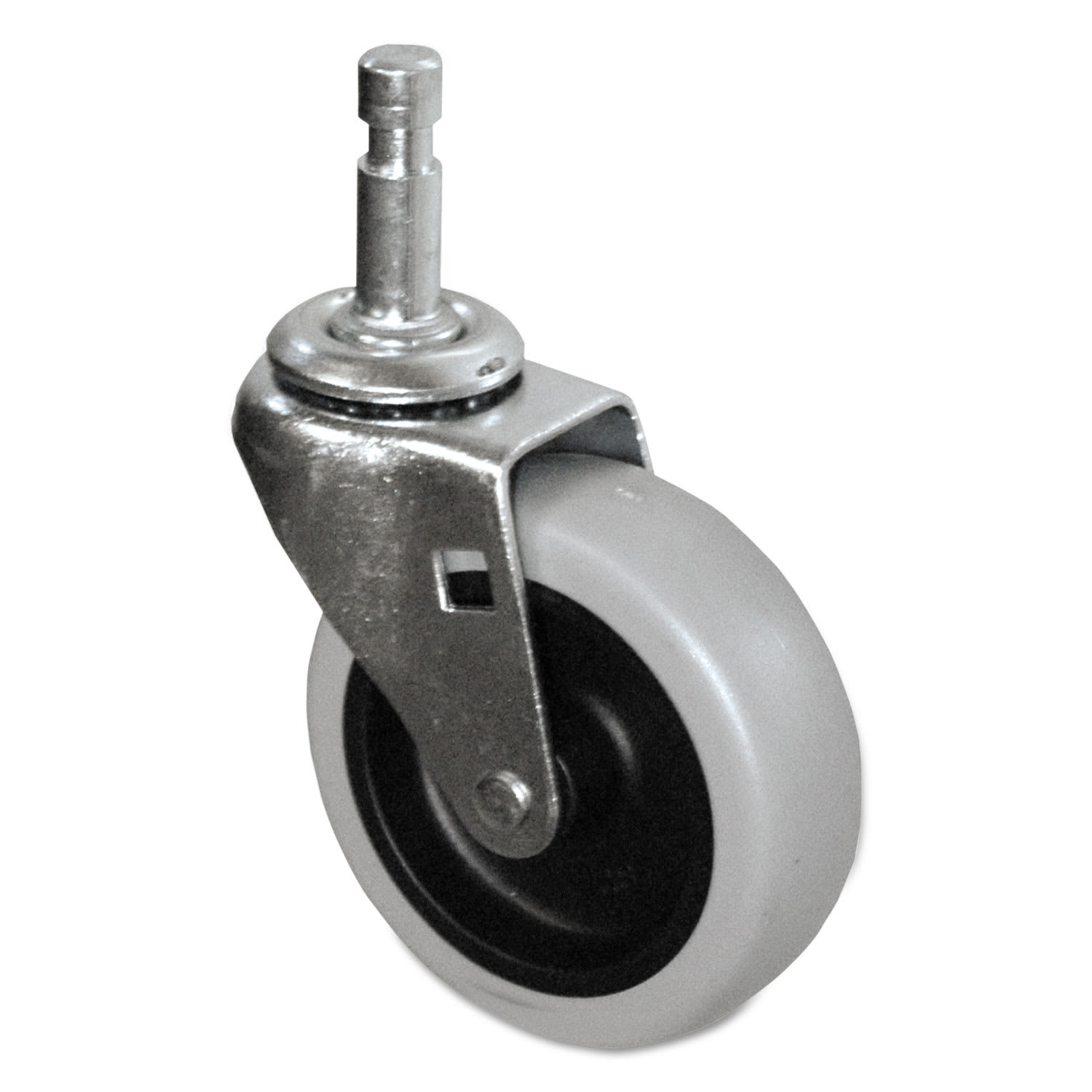Rubbermaid Commercial Mop Bucket/Wringer Replacement Caster, Grip Ring Type C Stem, 3in Wheel, Black/Gray/Silver