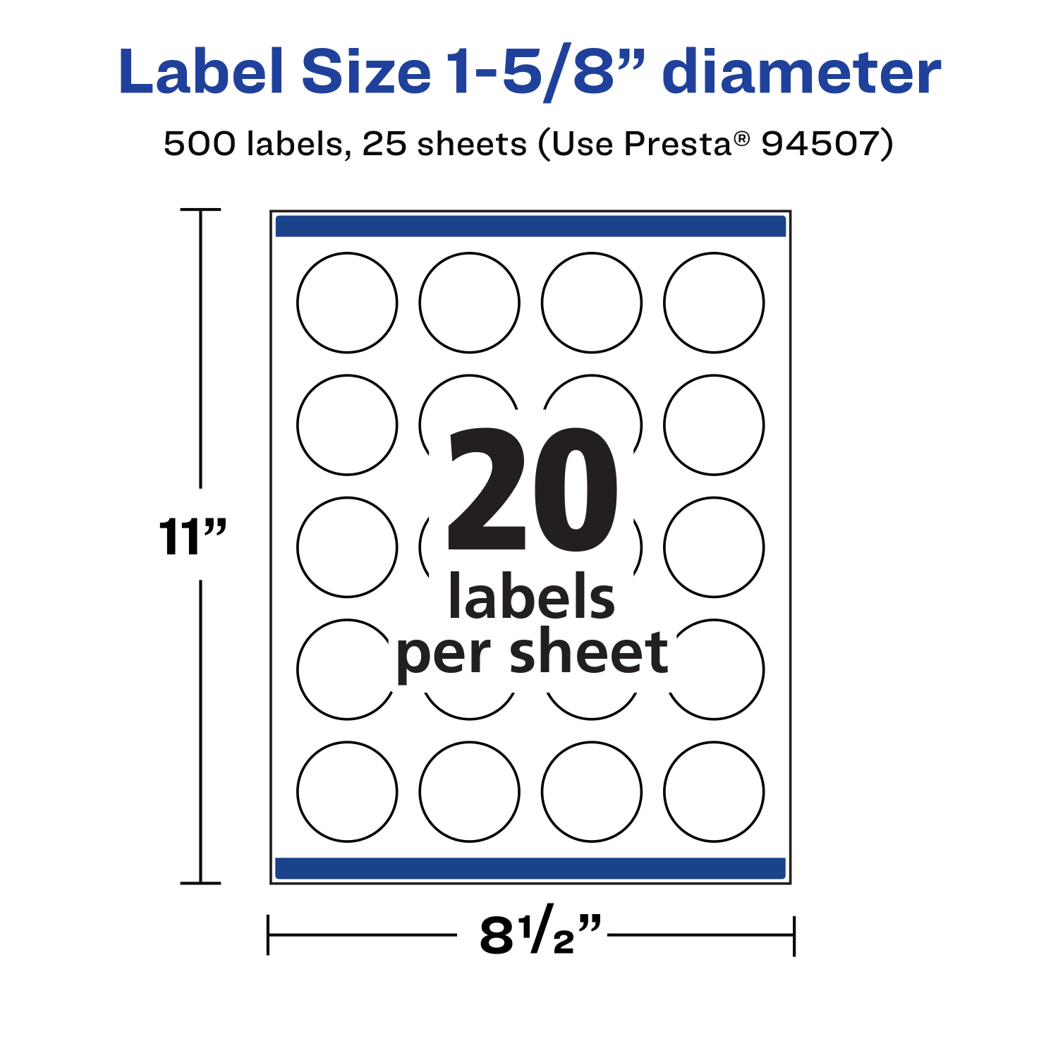 Avery Permanent Labels With Sure Feed, 94507-WMP25, Round, 1-5/8in Diameter, White, Pack Of 500 - Image 6