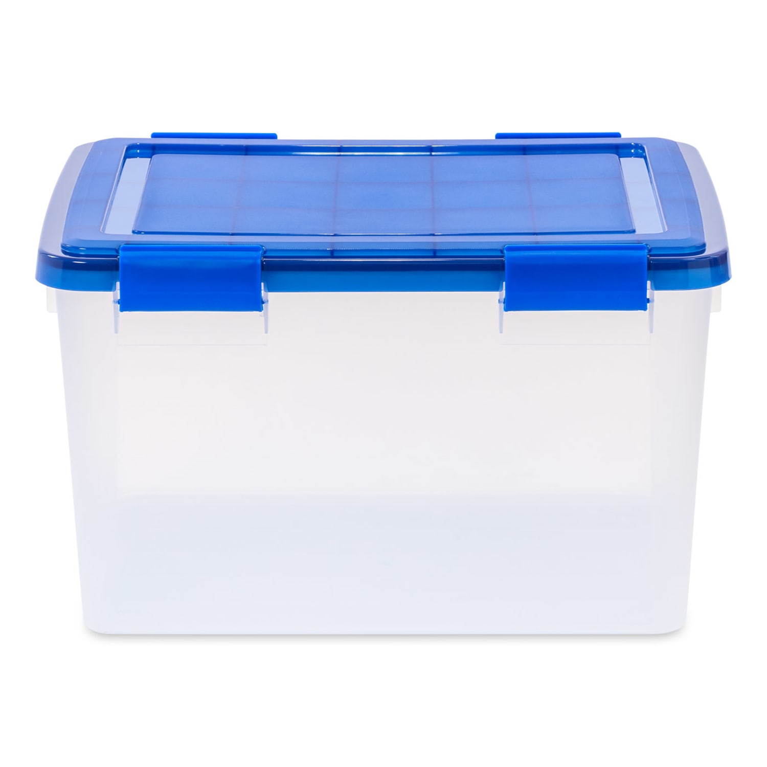 Iris Ultimate Weathertight Storage Box, 19-3/4inL x 16-3/16inW x 14-1/4inH, 46 Qt, Clear
