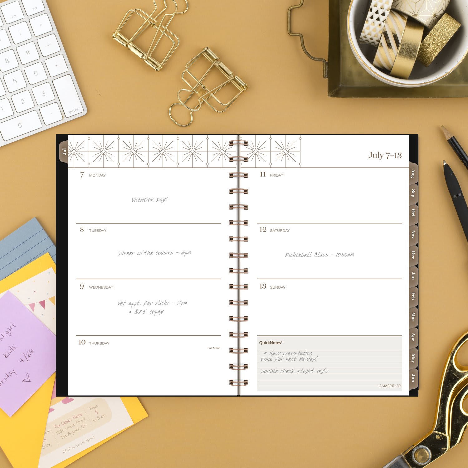 Cambridge Luxe Academic 2025-2026 Weekly Monthly Planner, Small, 5 1/2in x 8 1/2in - Image 3