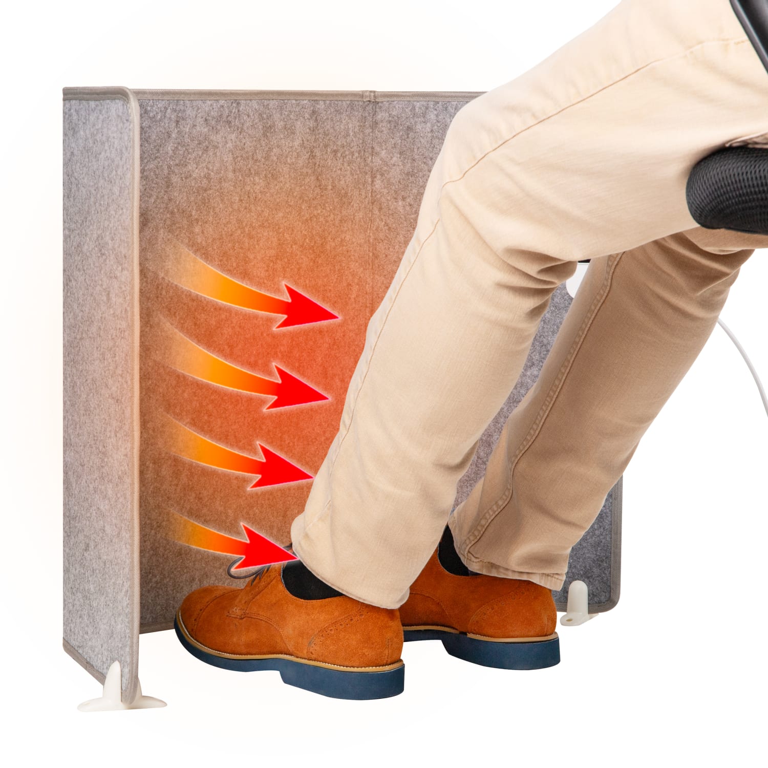 Mind Reader Under Desk Space Heater, 20-3/4in x 37-3/4in, Gray - Image 3