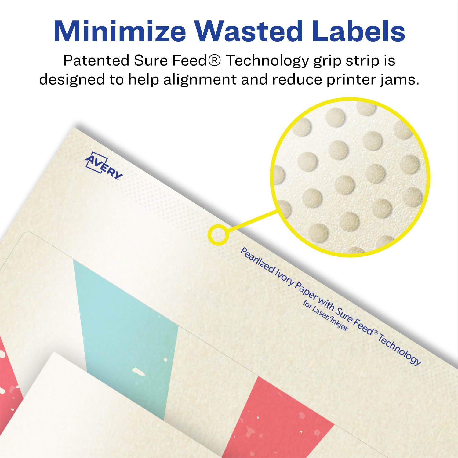 Avery Pearlized Permanent Labels With Sure Feed, 94108-PIP25, Square, 8in x 8in, Ivory, Pack Of 25 Labels - Image 5